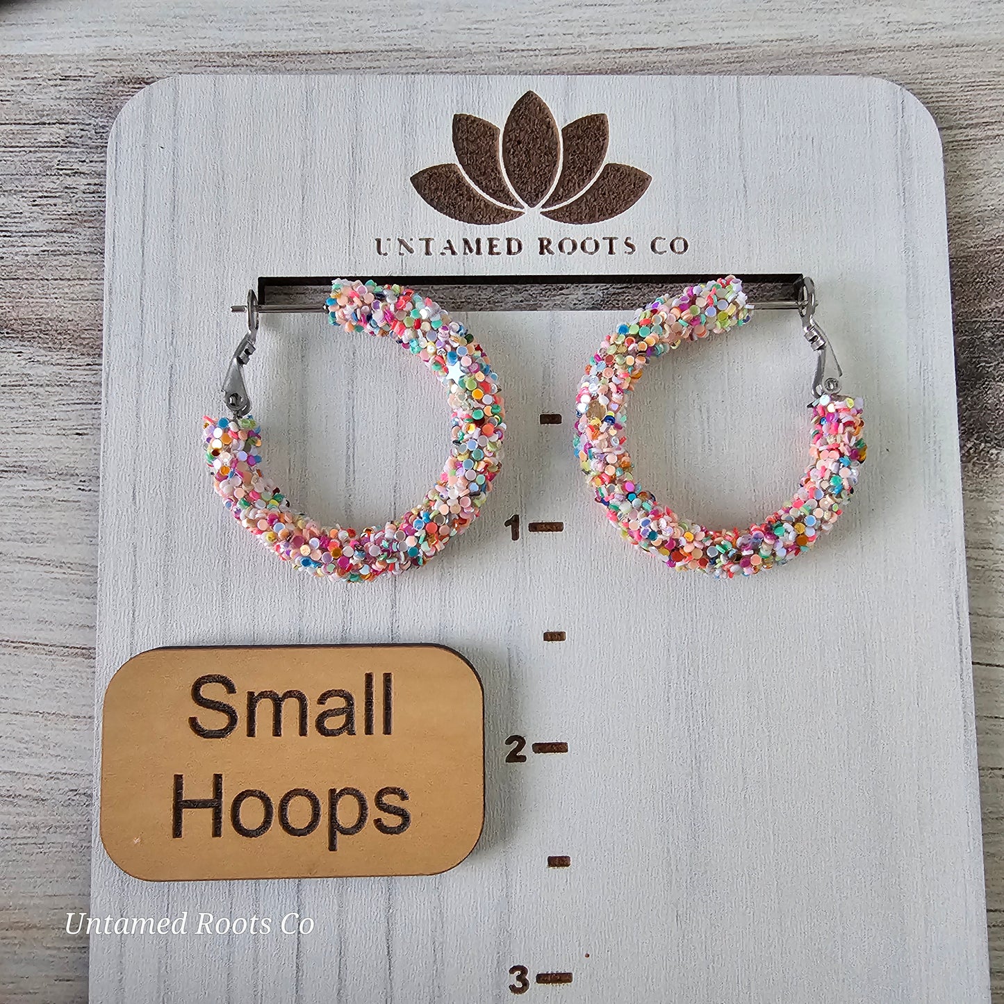 Confetti Cake Glitter Hoops