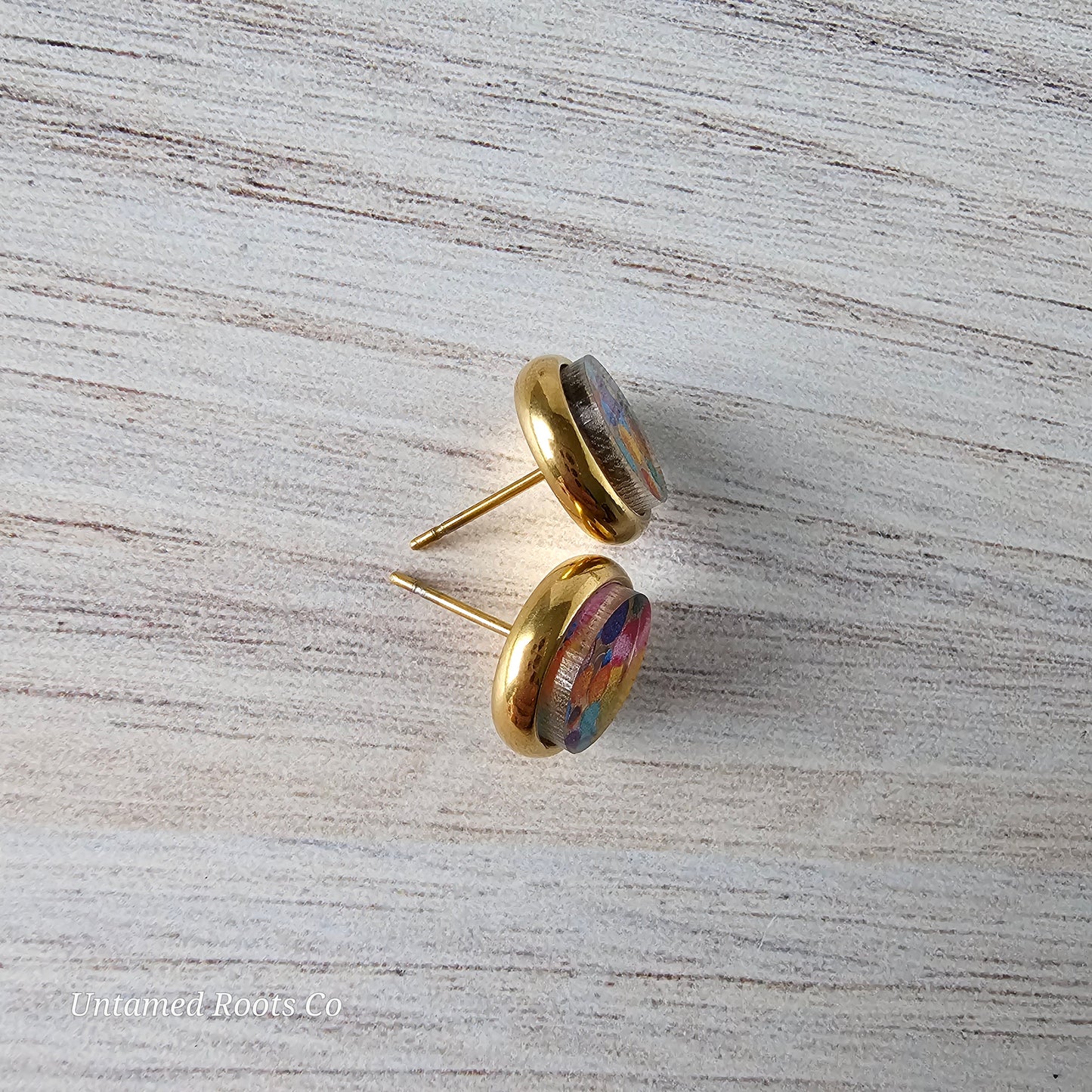 Colorful Dots Stud Earrings