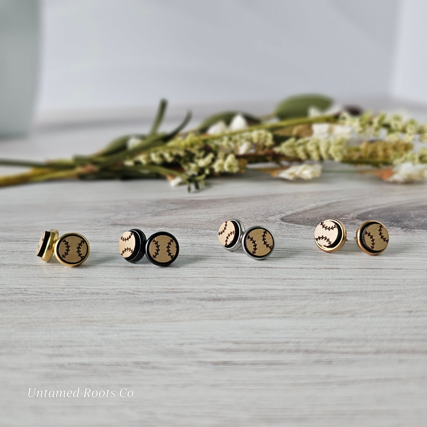 Baseball Stud Earrings