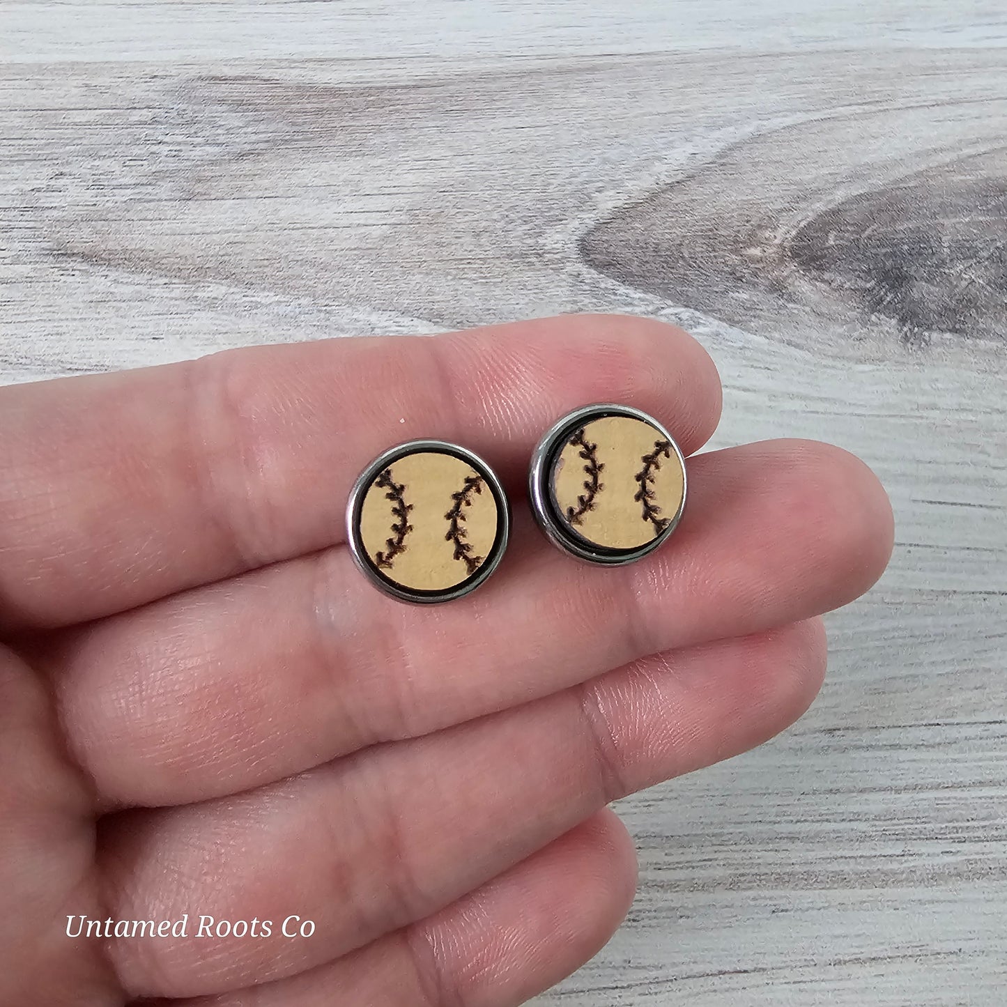 Baseball Stud Earrings