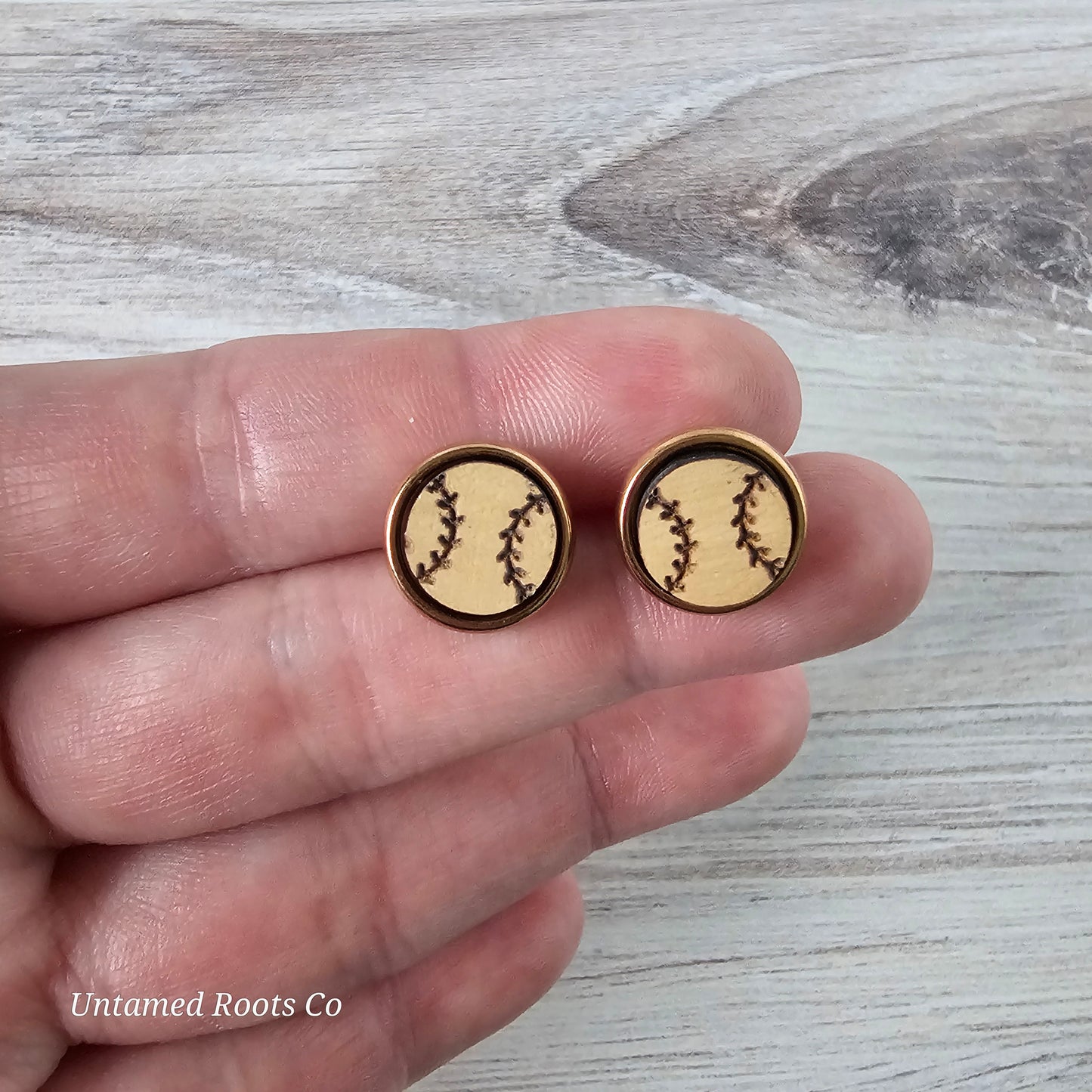Baseball Stud Earrings