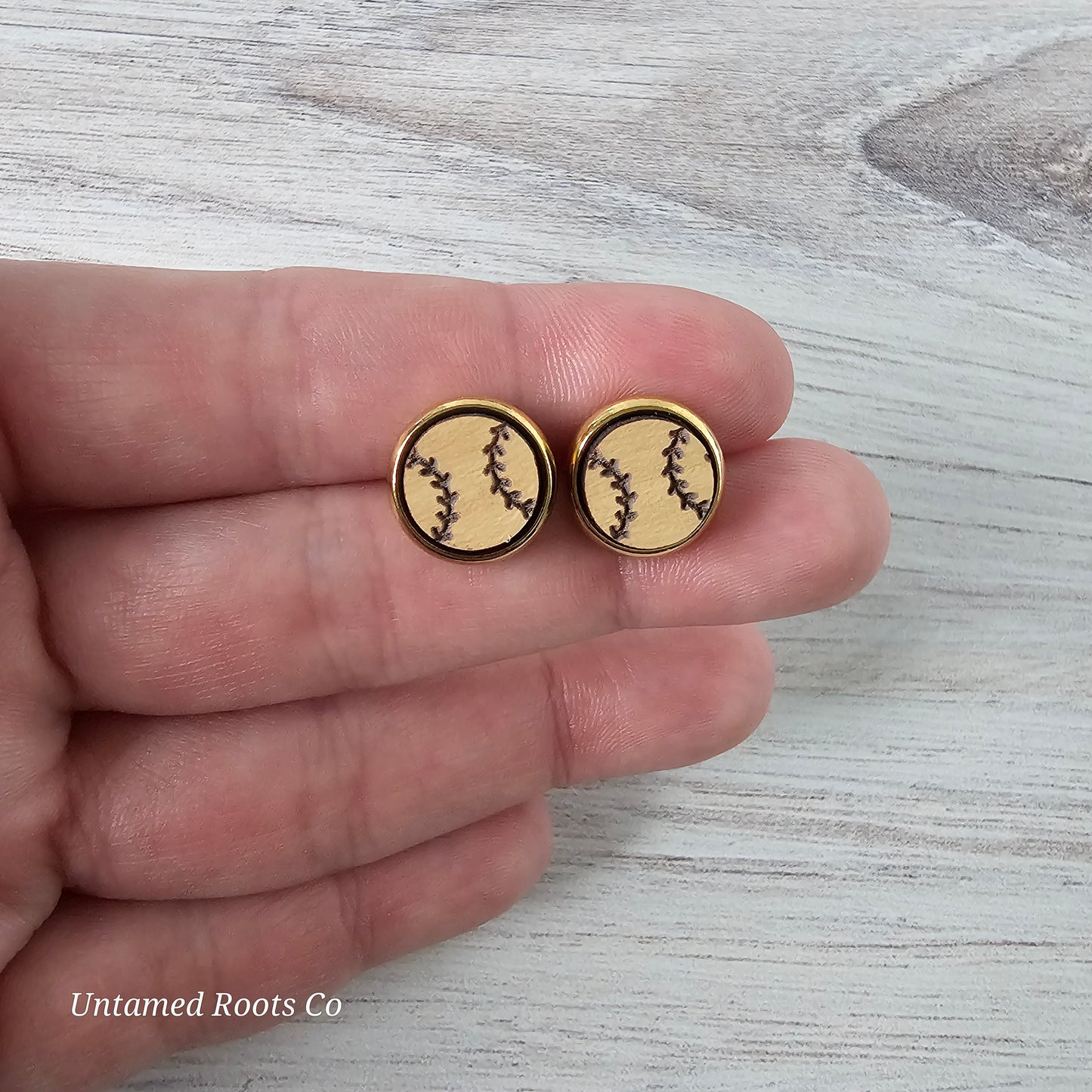 Baseball Stud Earrings