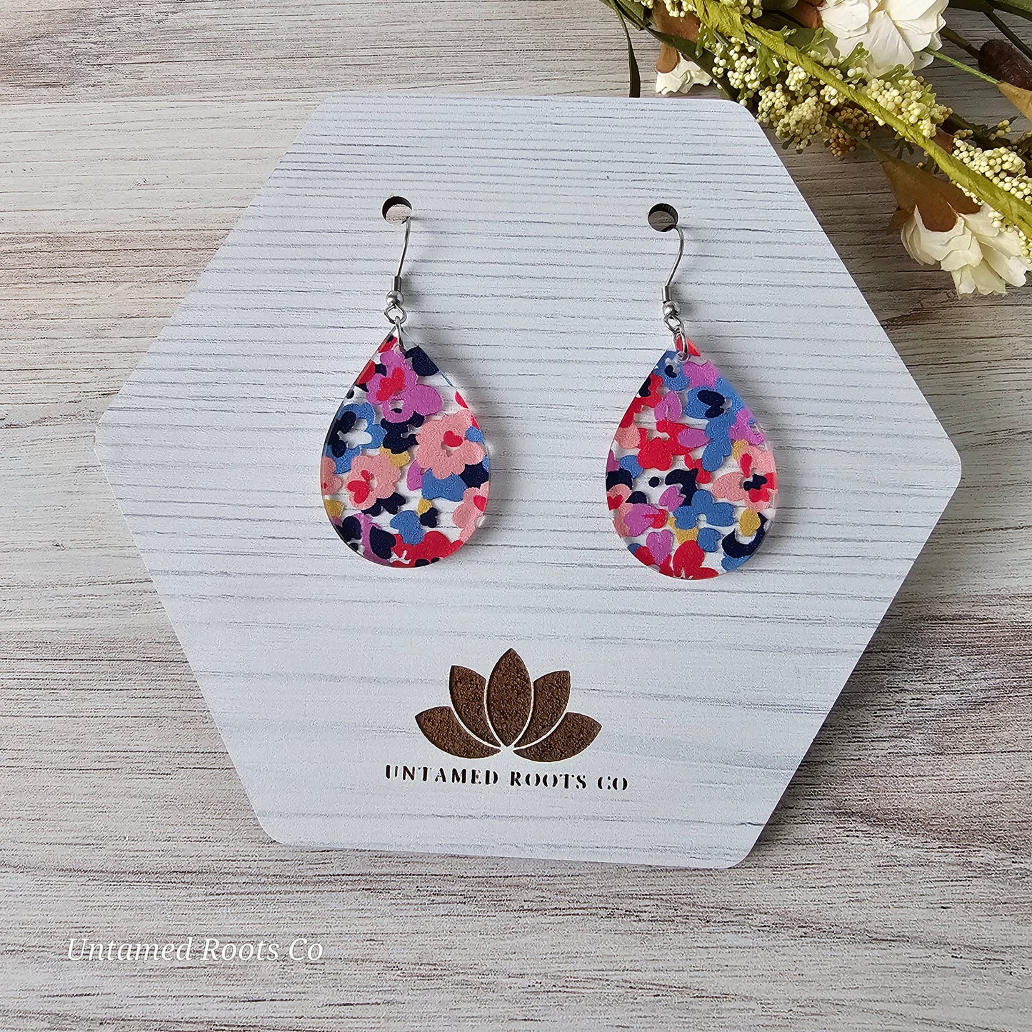 Abstract Floral Earrings (8 styles)