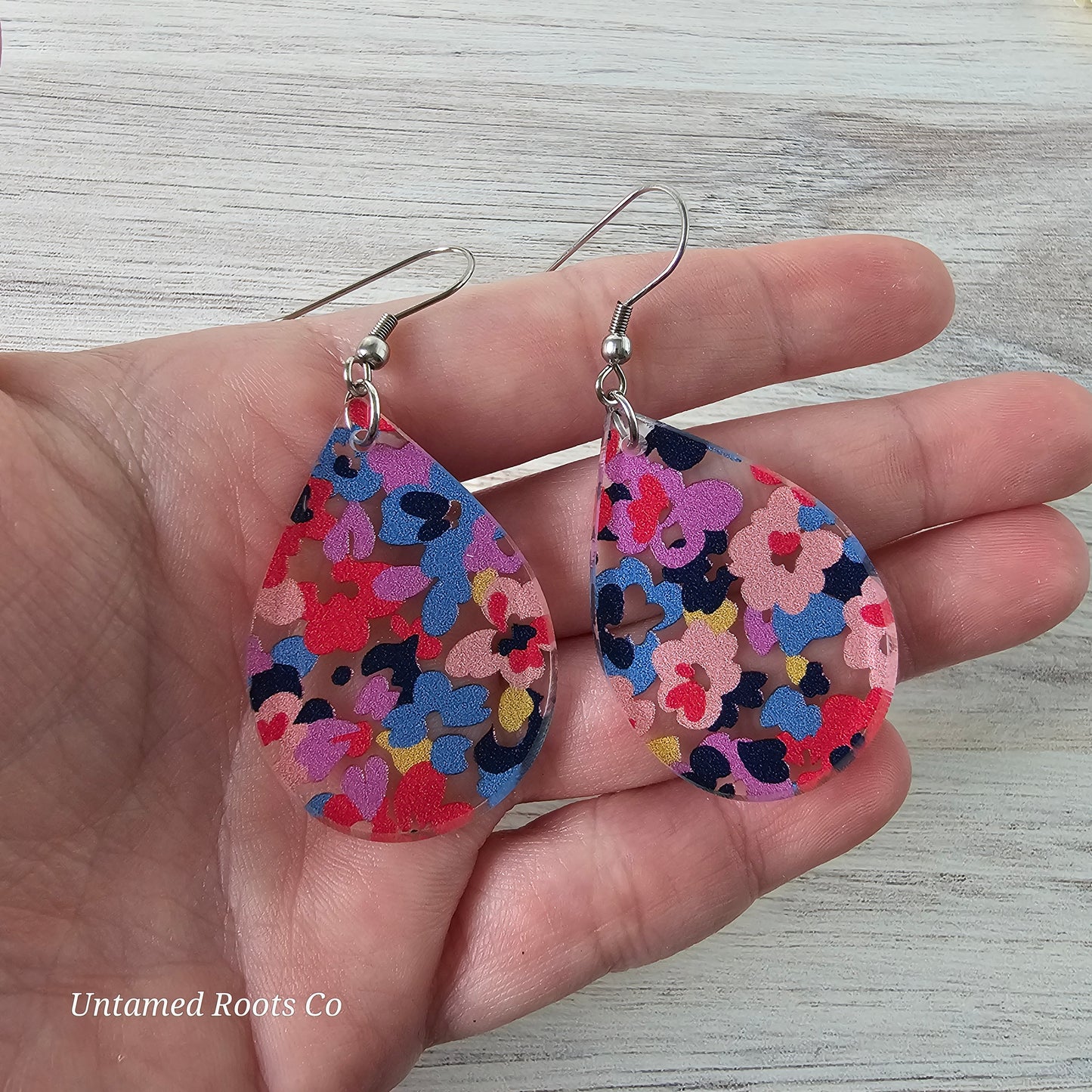 Abstract Floral Earrings (8 styles)