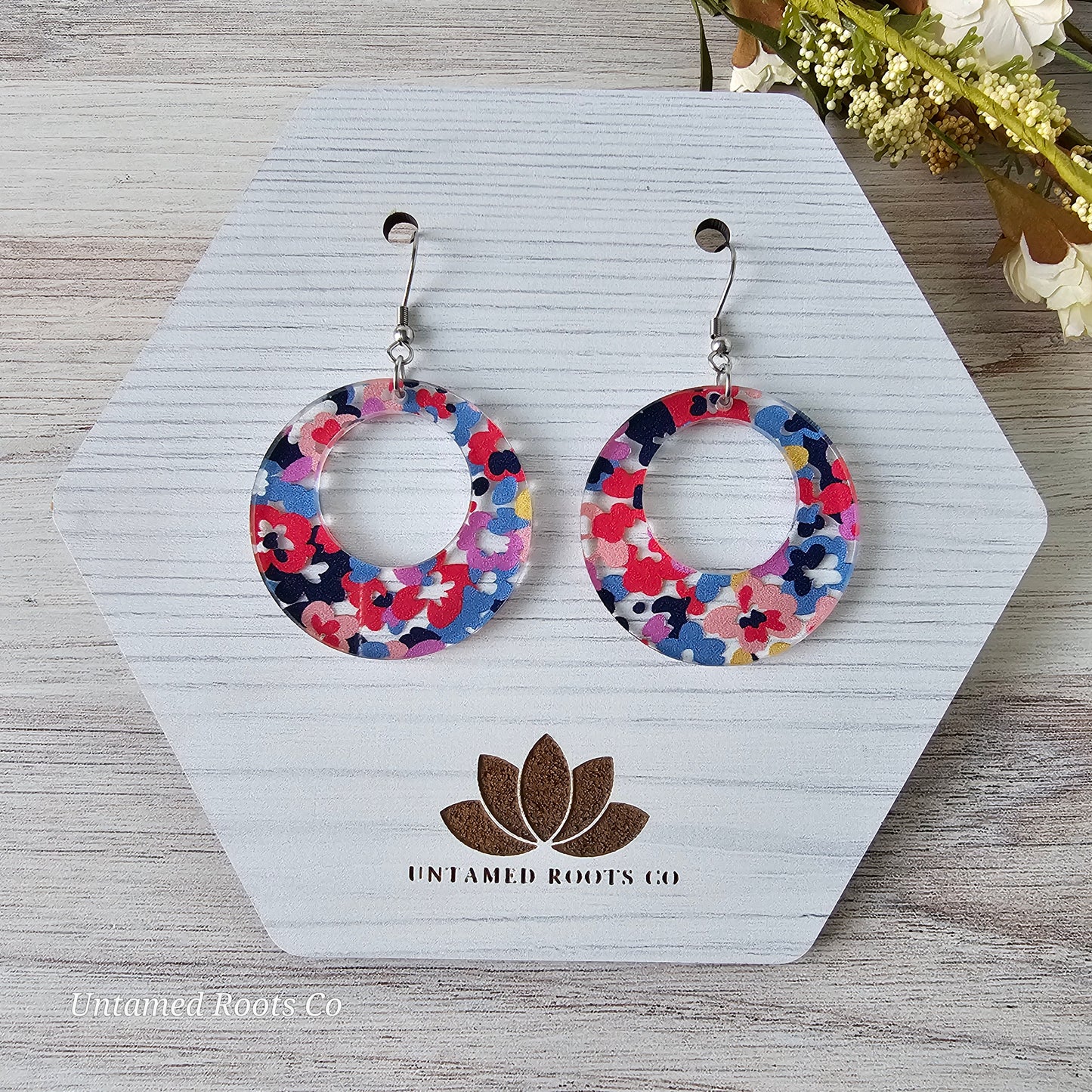Abstract Floral Earrings (8 styles)