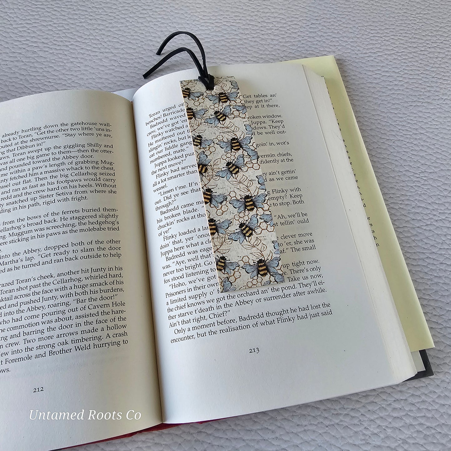 Bee Leather Bookmark