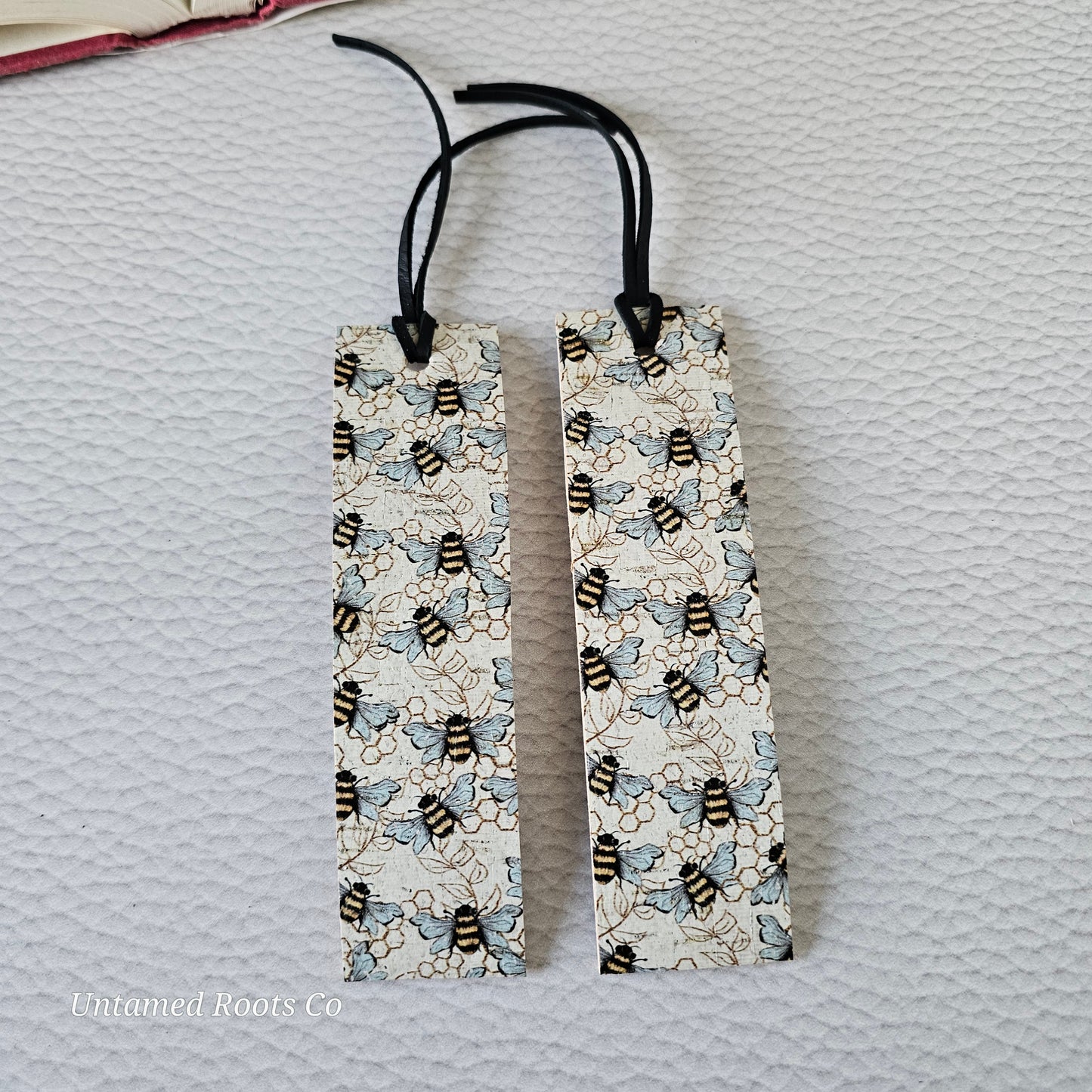 Bee Leather Bookmark