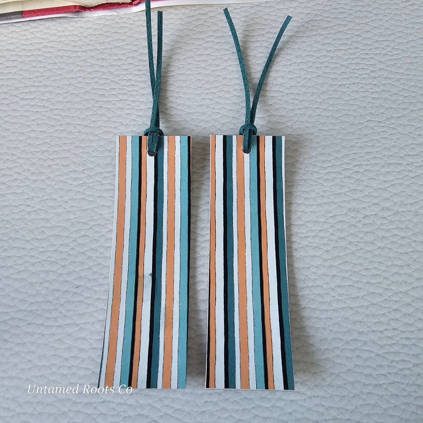 Floral Ghosts Leather Bookmark