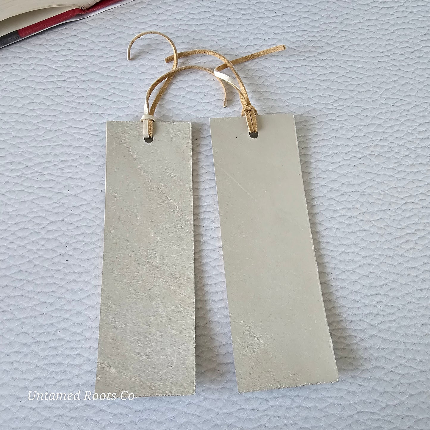 Teal Lace Leather Bookmark
