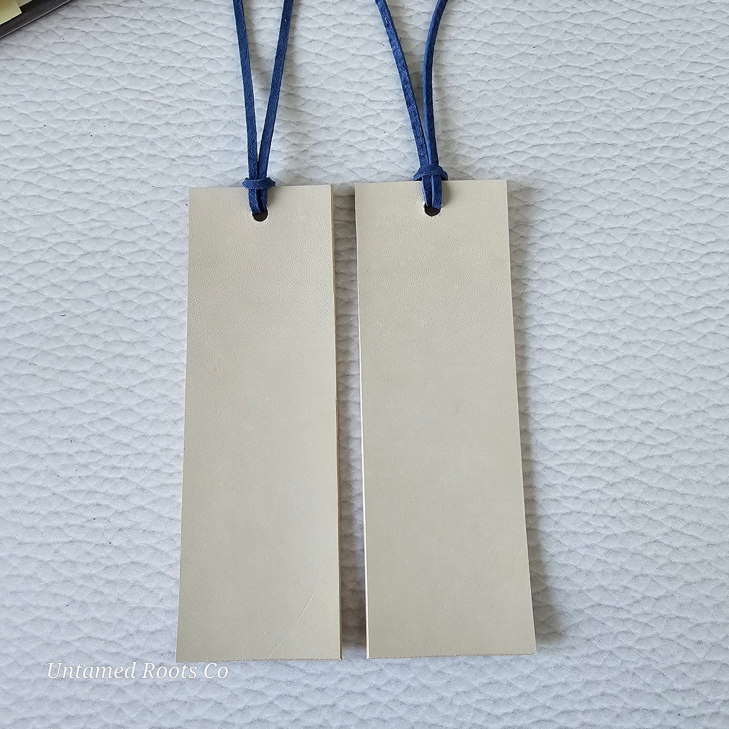 Plaid Horses Leather Bookmark