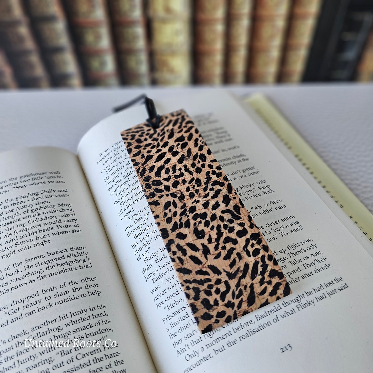 Leopard Leather Bookmark
