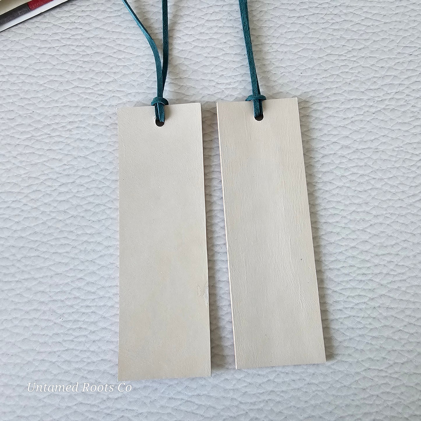 Bright Floral Leather Bookmark