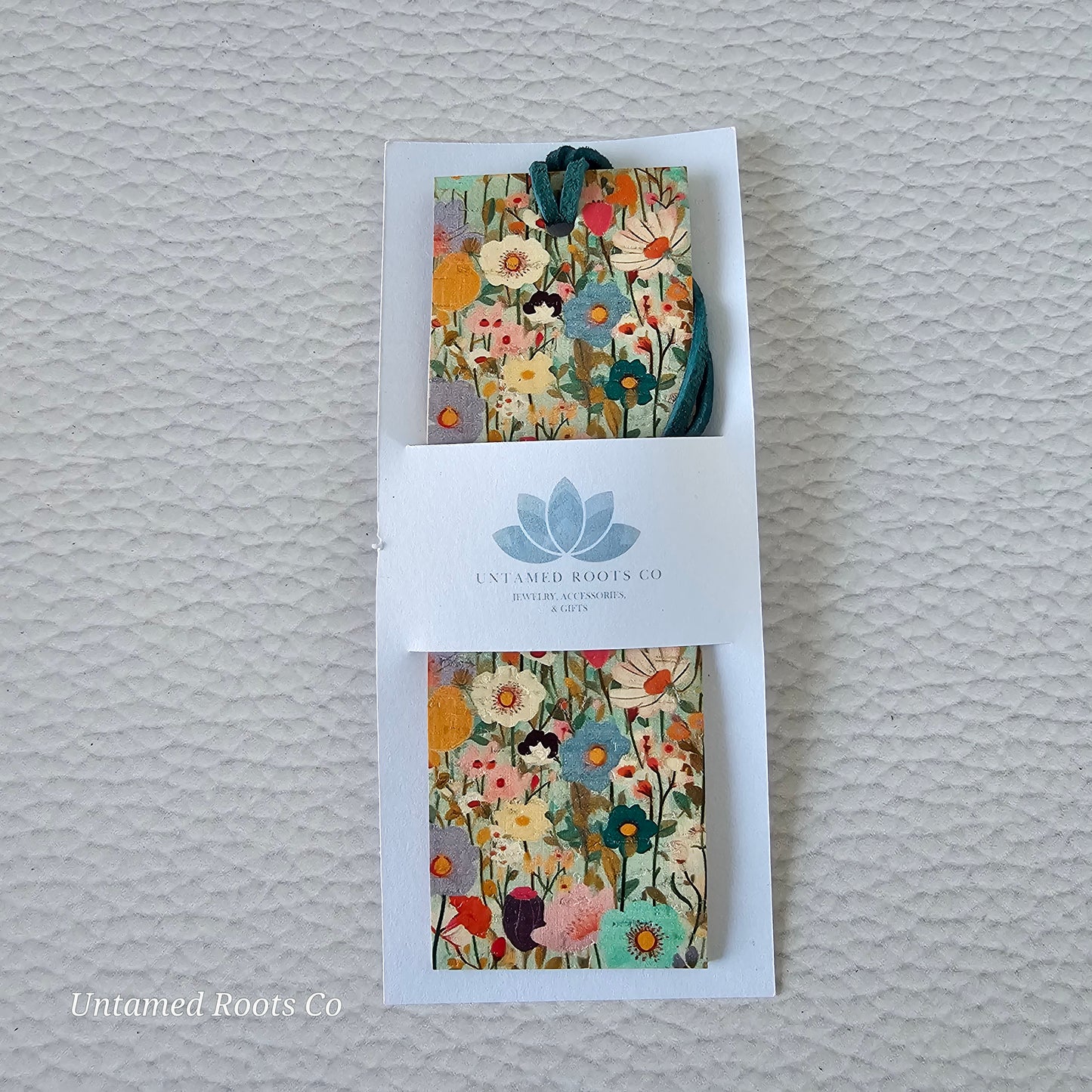 Wildflower Meadow Leather Bookmark