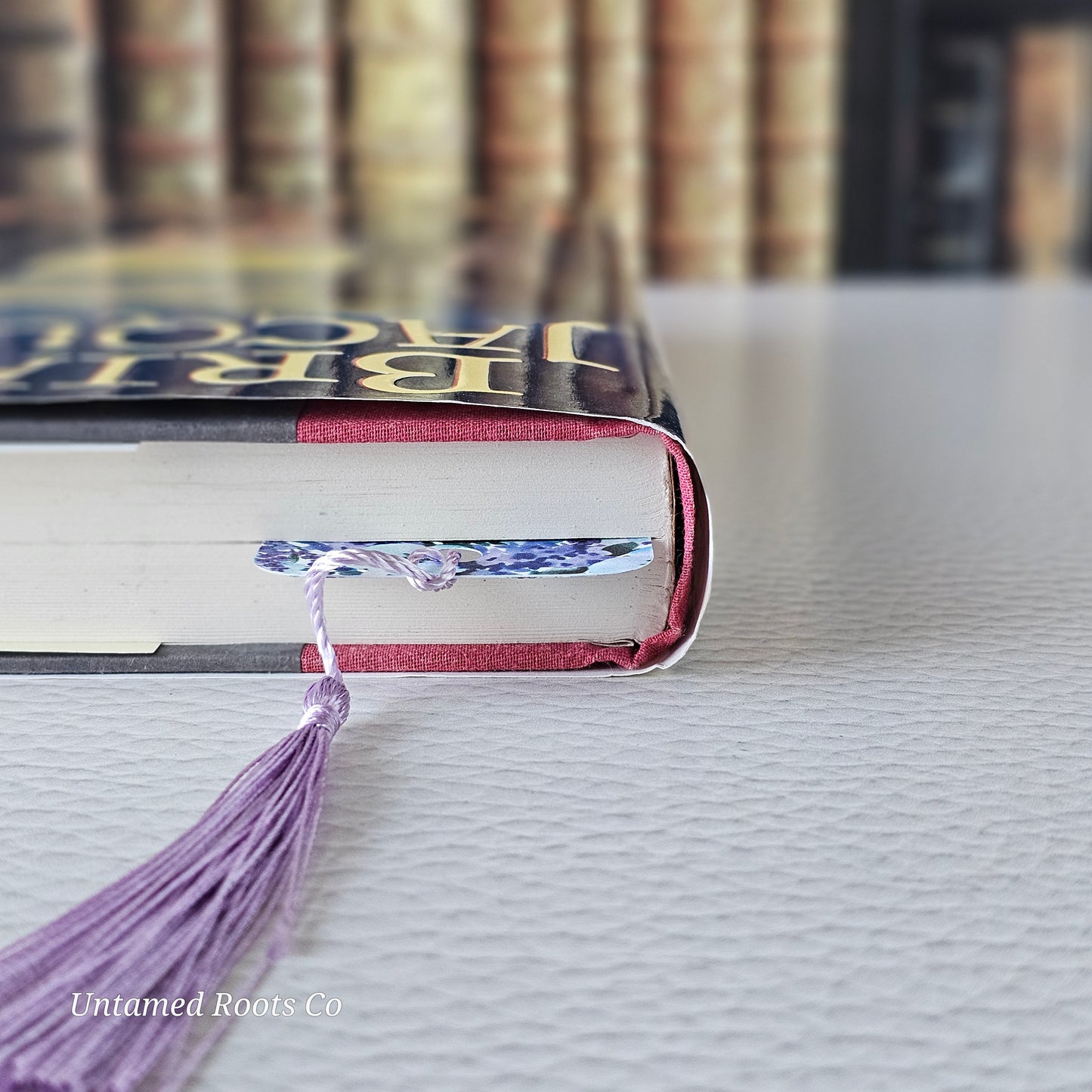 Blueberry Floral Flexible Bookmark