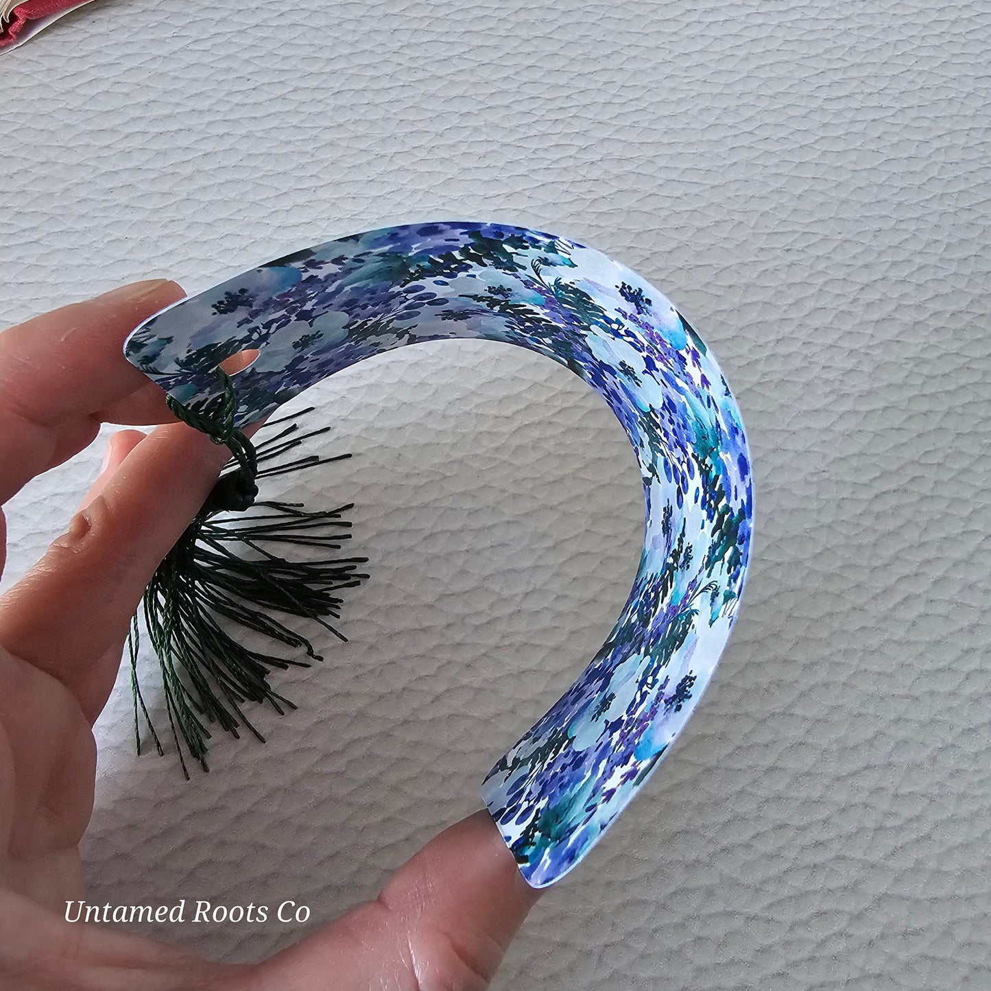 Blueberry Floral Flexible Bookmark