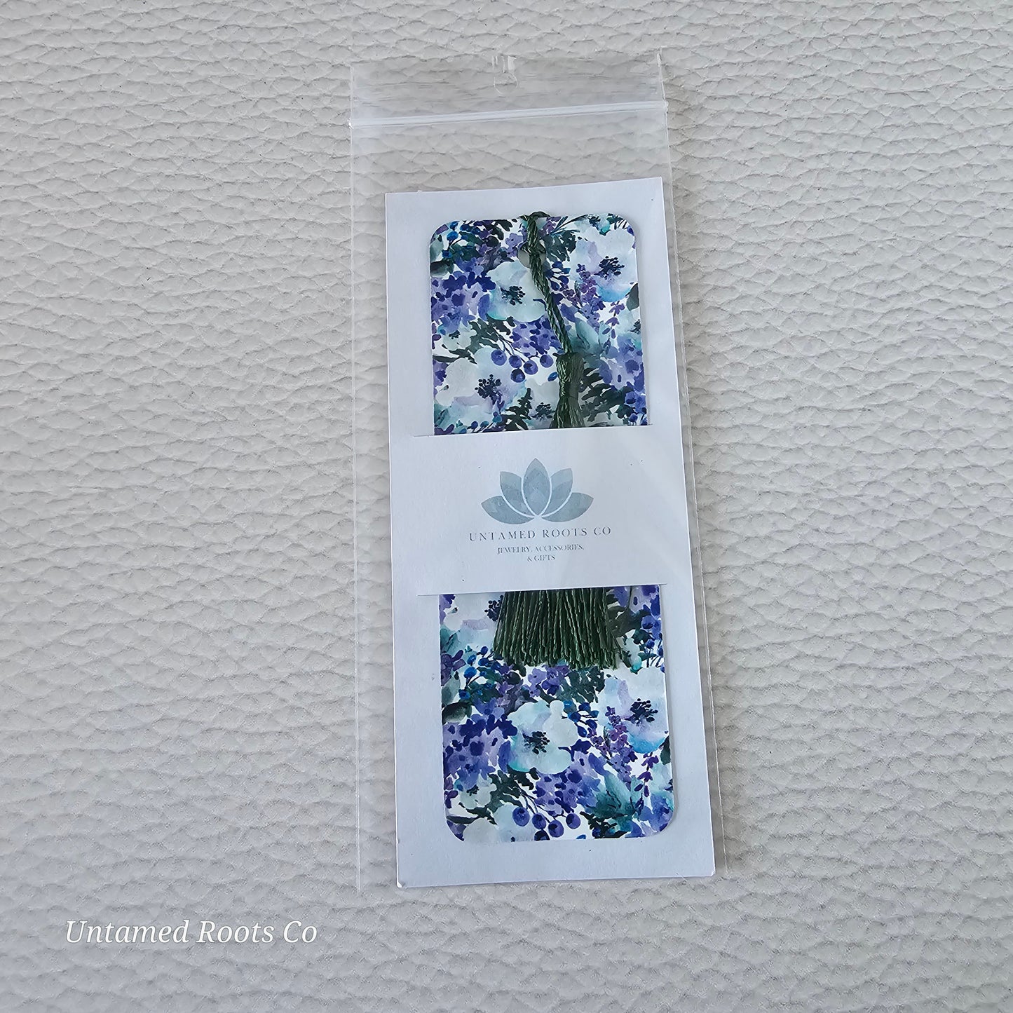 Blueberry Floral Flexible Bookmark