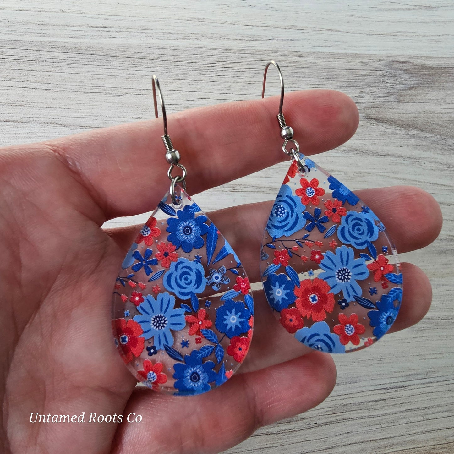 Patriotic Floral Earrings (8 styles)
