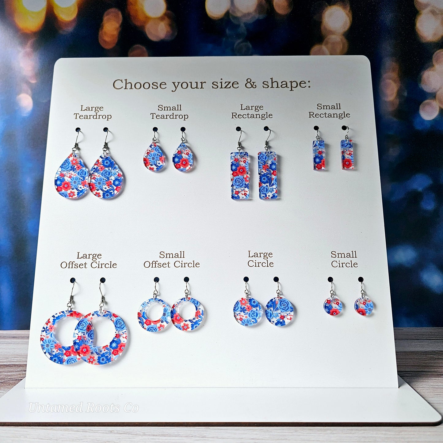 Patriotic Floral Earrings (8 styles)