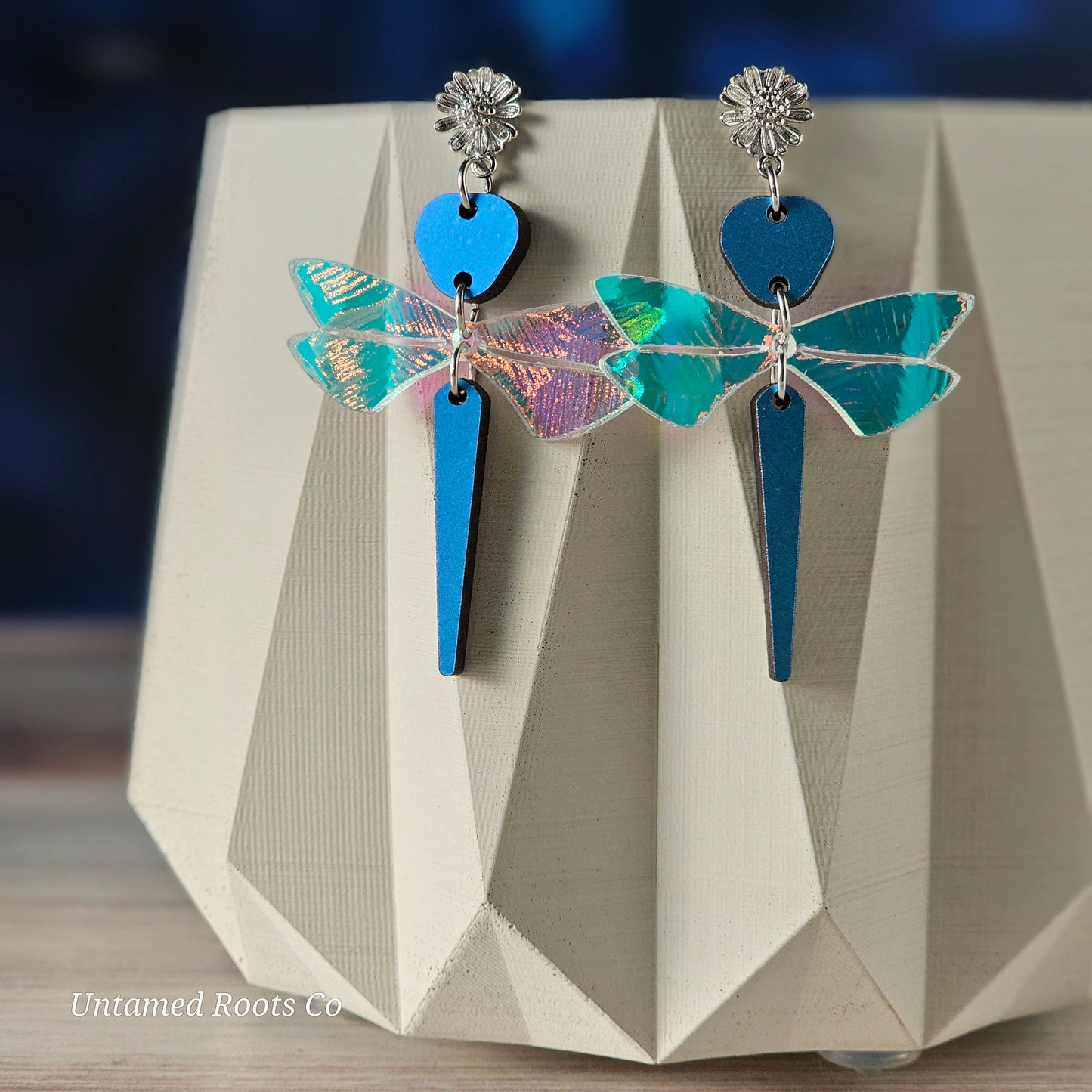 Iridescent Dragonfly Earrings