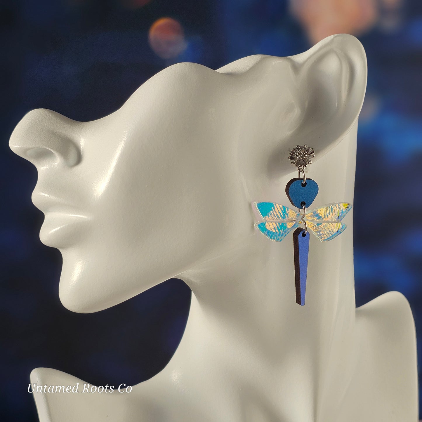 Iridescent Dragonfly Earrings