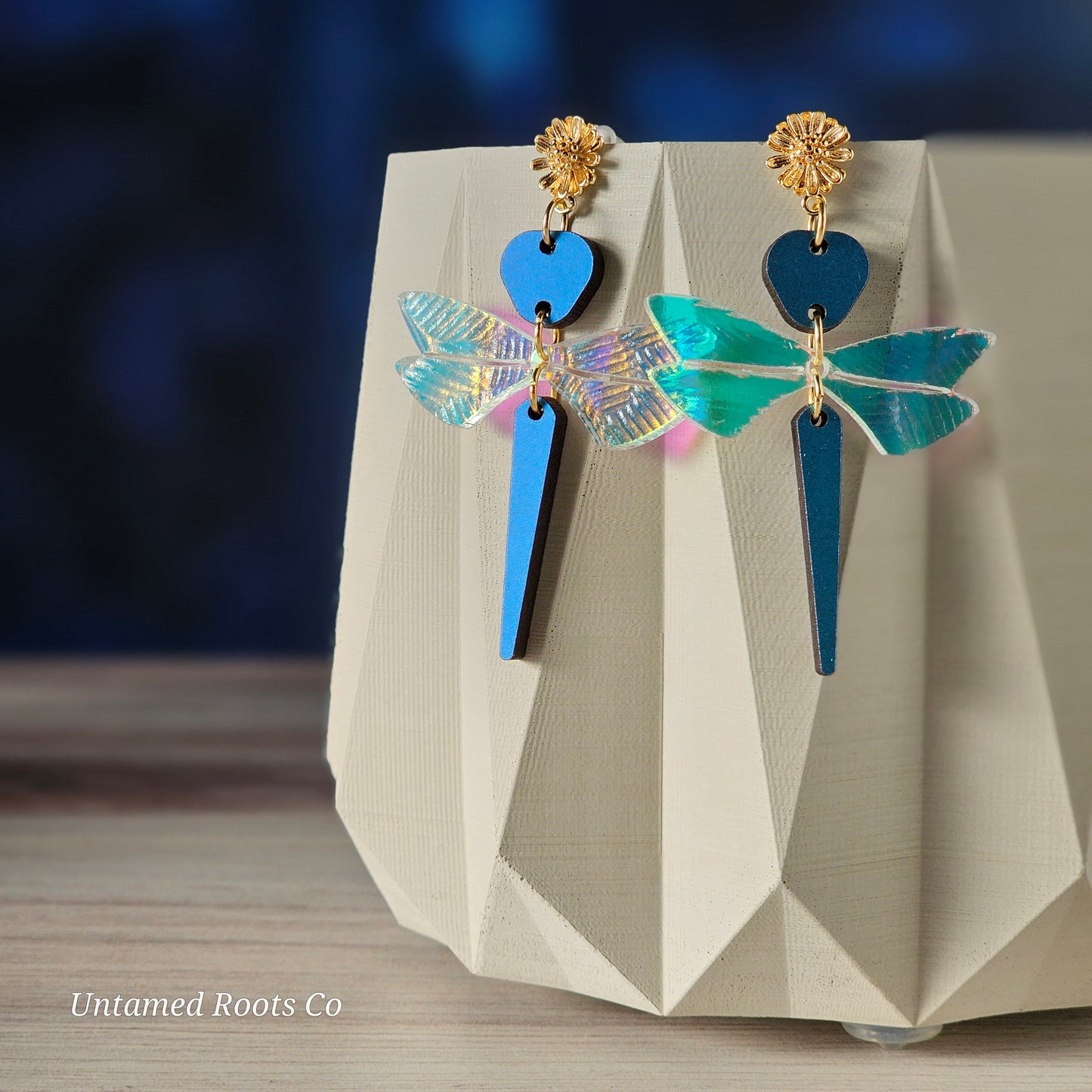 Iridescent Dragonfly Earrings
