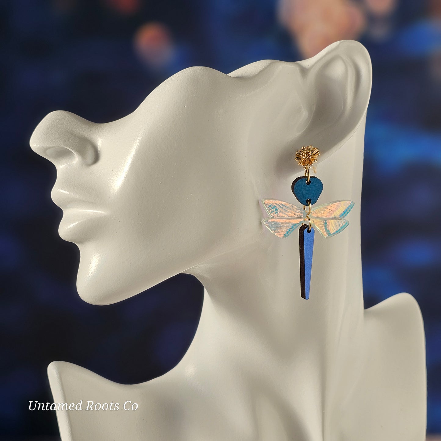 Iridescent Dragonfly Earrings