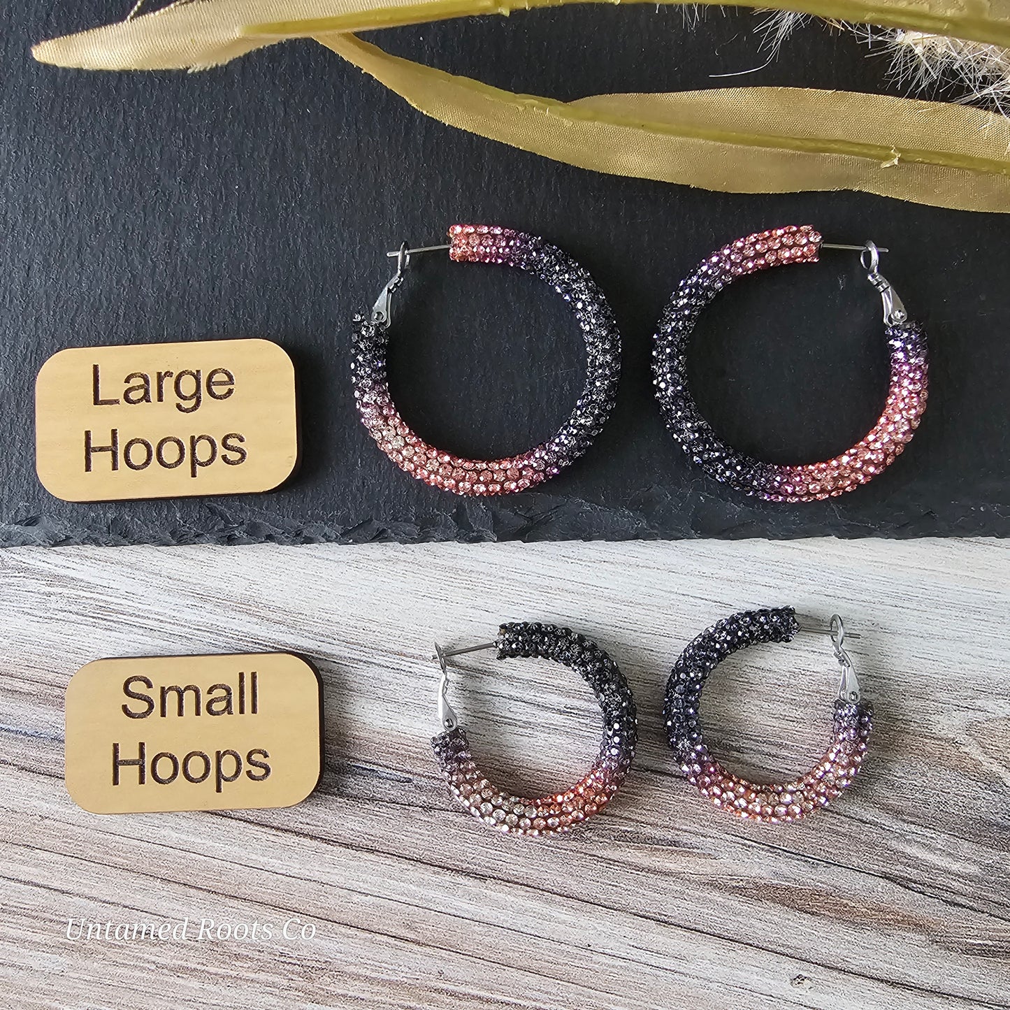 Halloween Rhinestone Hoops (2 sizes)