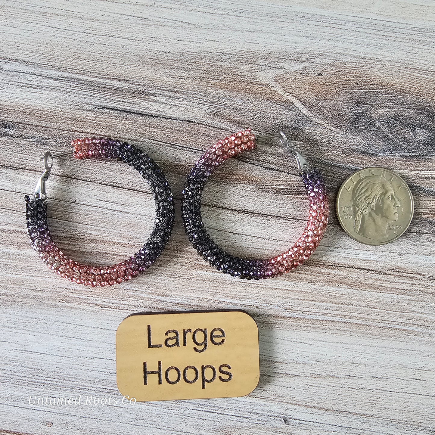 Halloween Rhinestone Hoops (2 sizes)