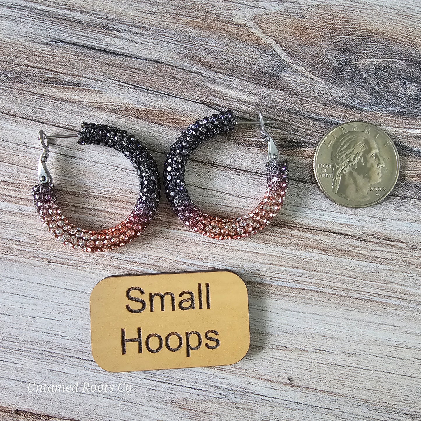 Halloween Rhinestone Hoops (2 sizes)