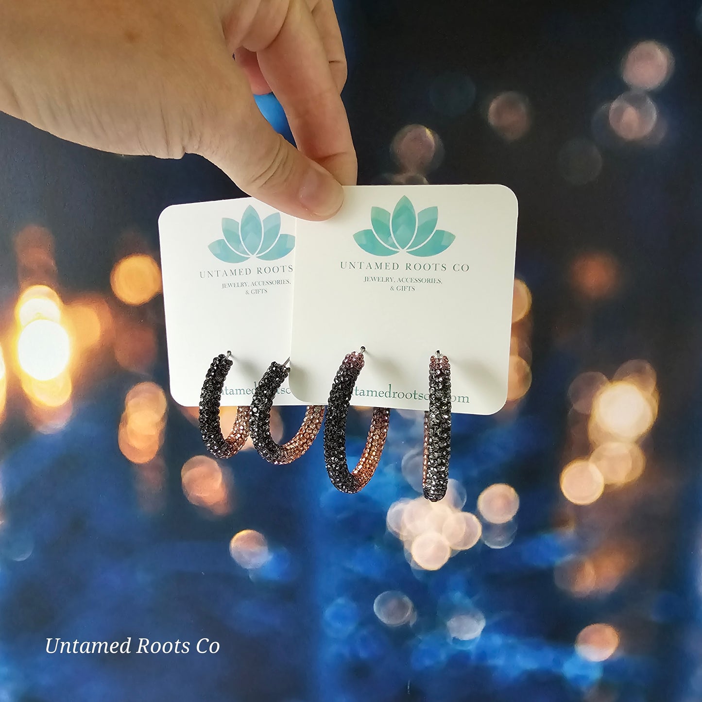 Halloween Rhinestone Hoops (2 sizes)