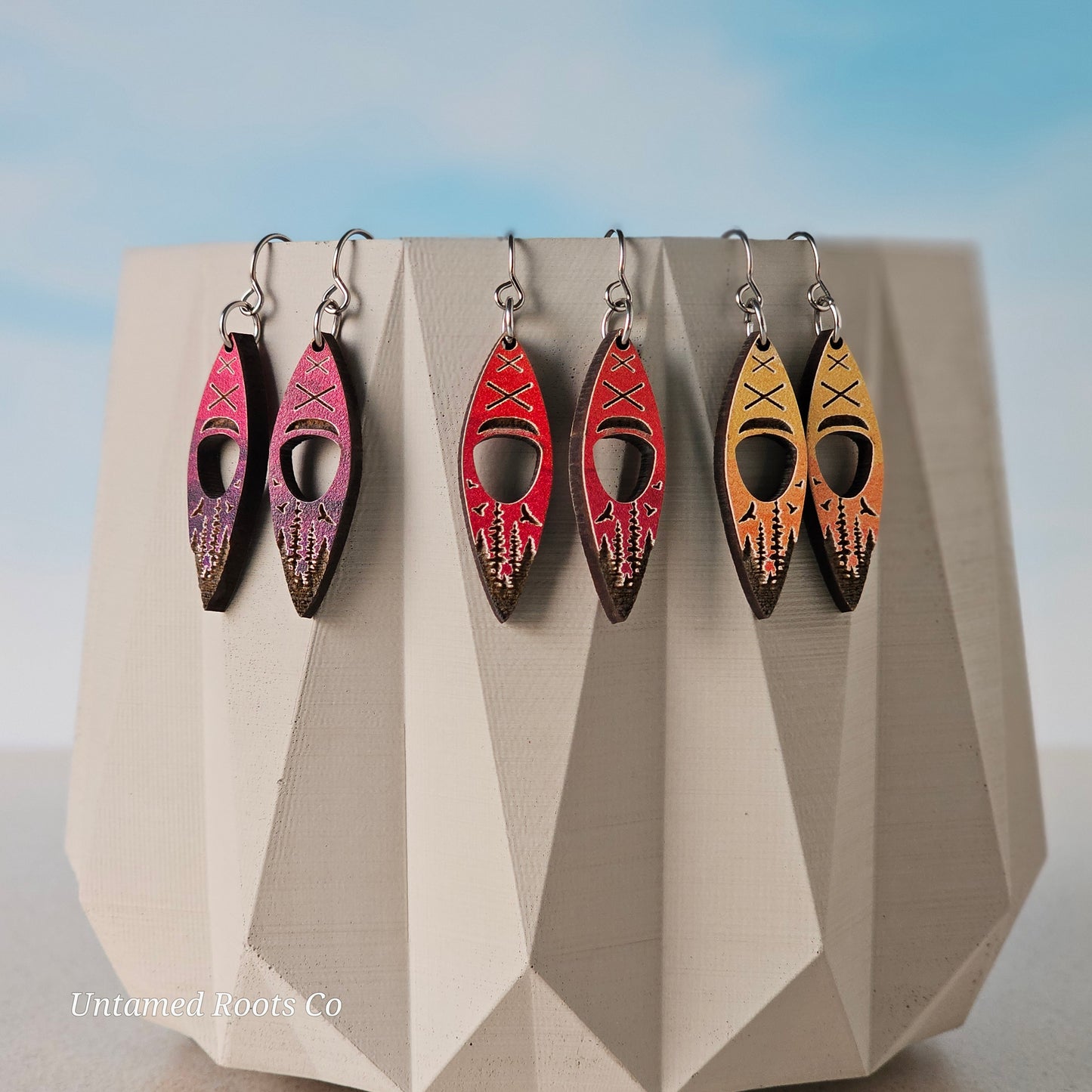 Kayak Earrings (Forest)