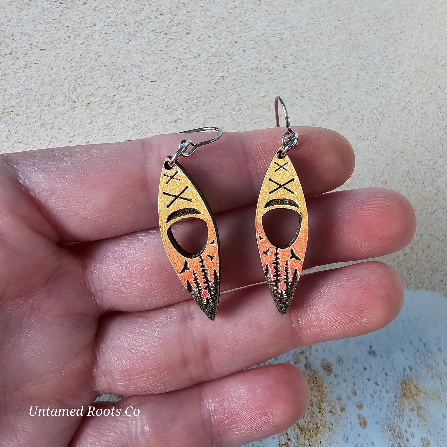Kayak Earrings (Forest)