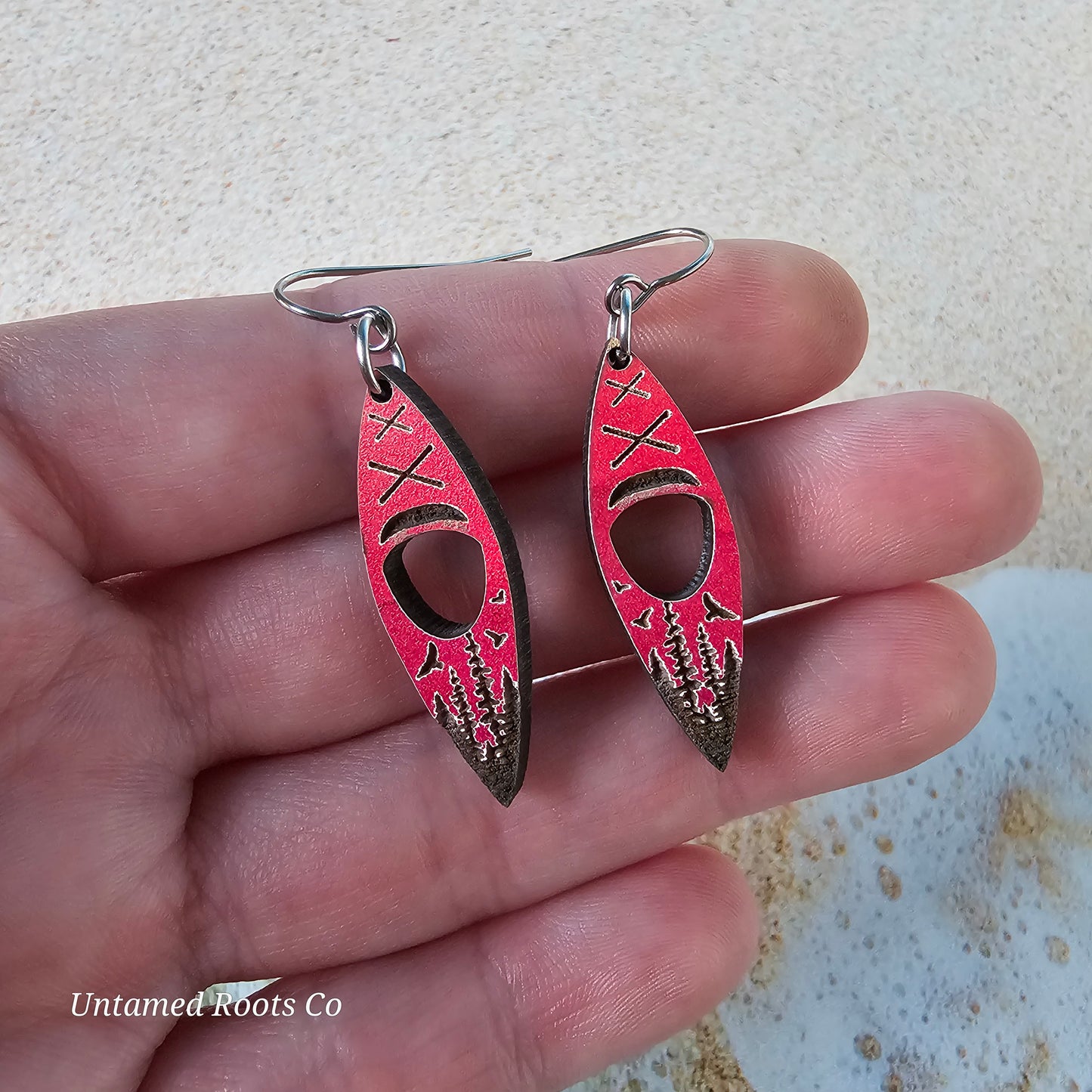 Kayak Earrings (Forest)