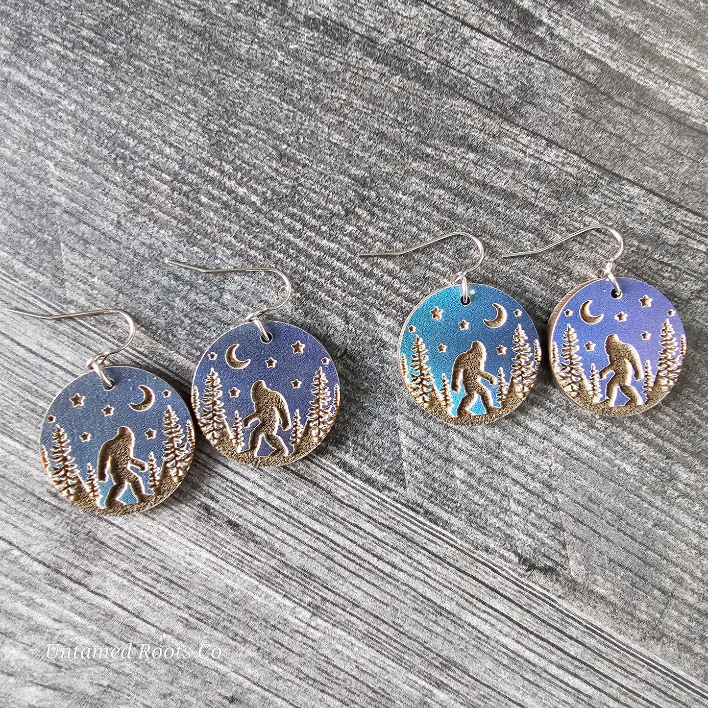 Bigfoot Earrings (Night)