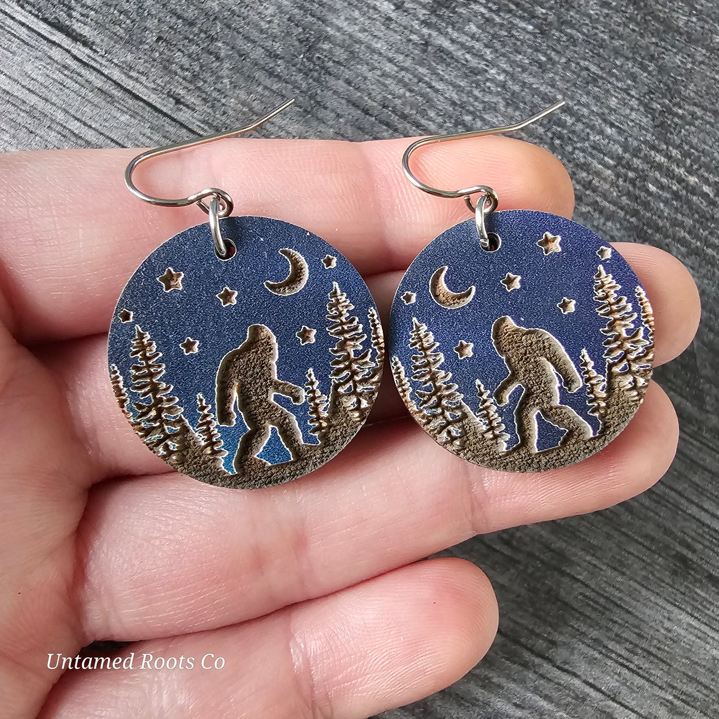 Bigfoot Earrings (Night)