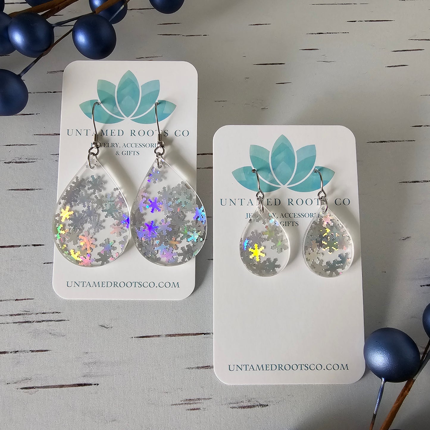 Iridescent Snowflake Earrings (8 styles)