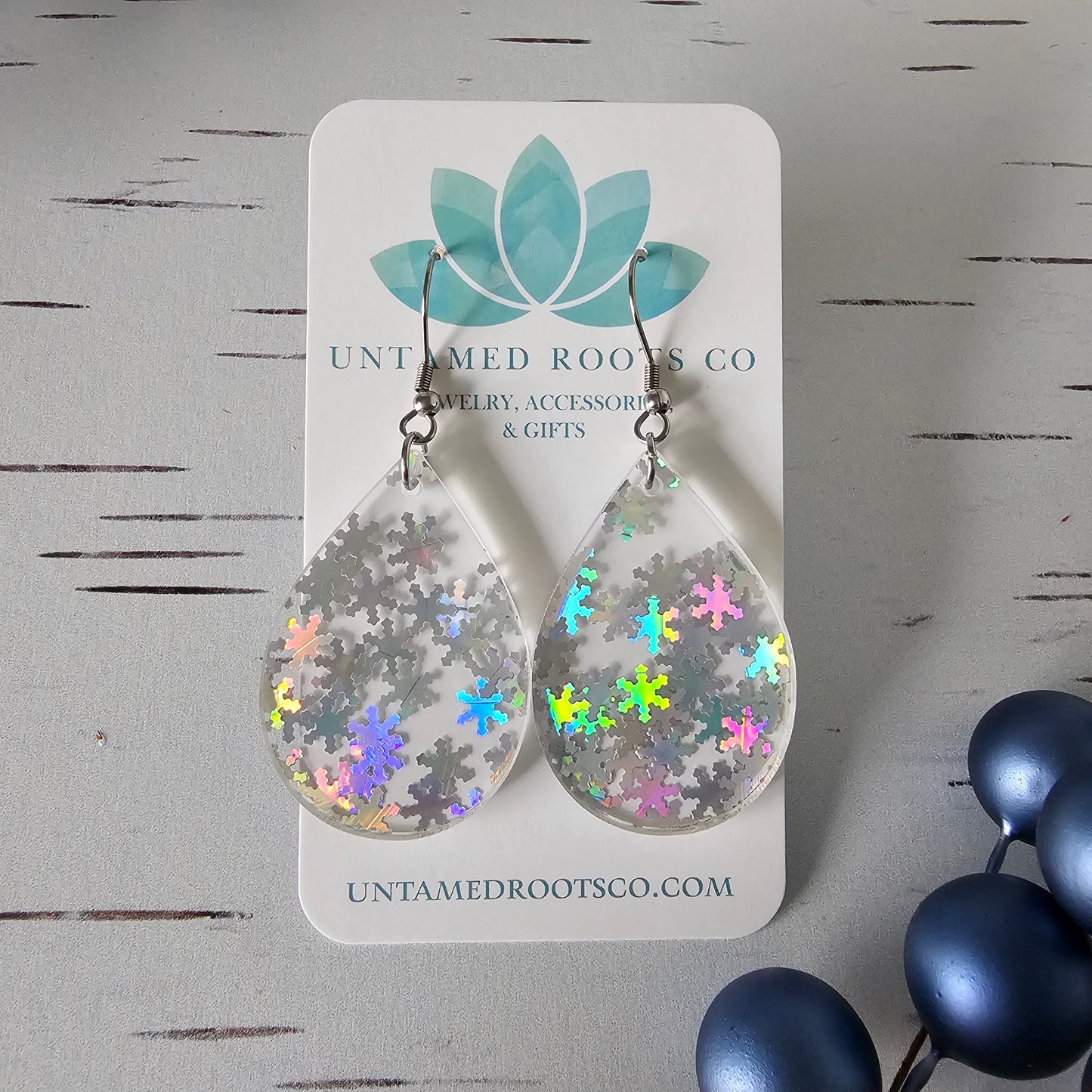 Iridescent Snowflake Earrings (8 styles)