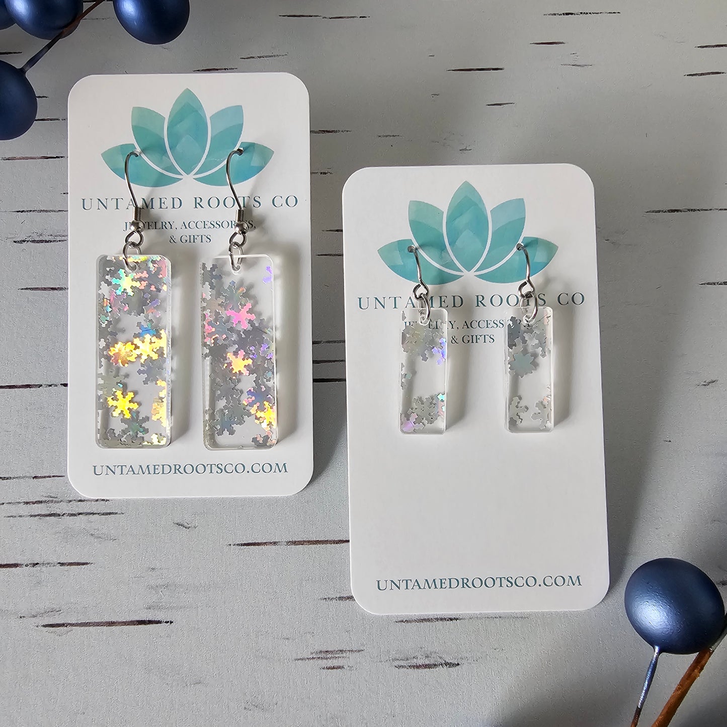 Iridescent Snowflake Earrings (8 styles)