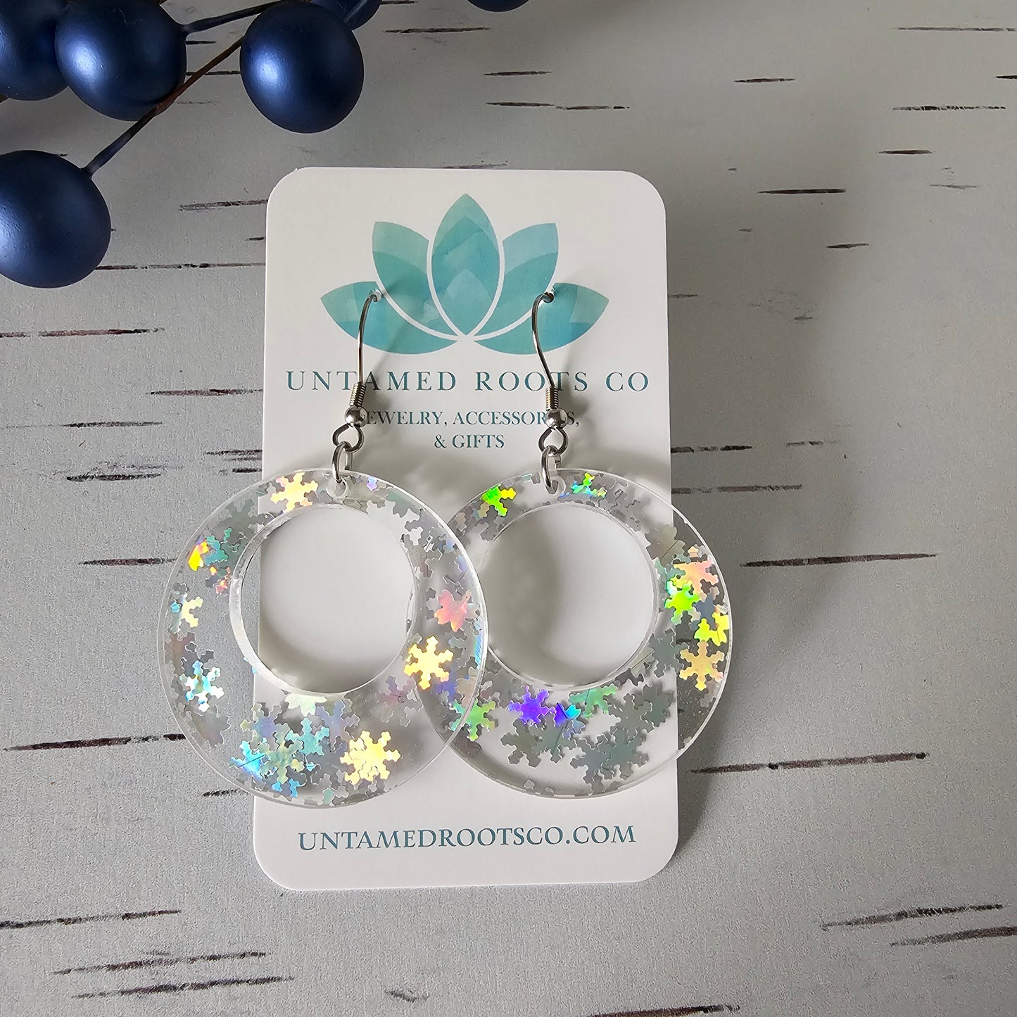 Iridescent Snowflake Earrings (8 styles)