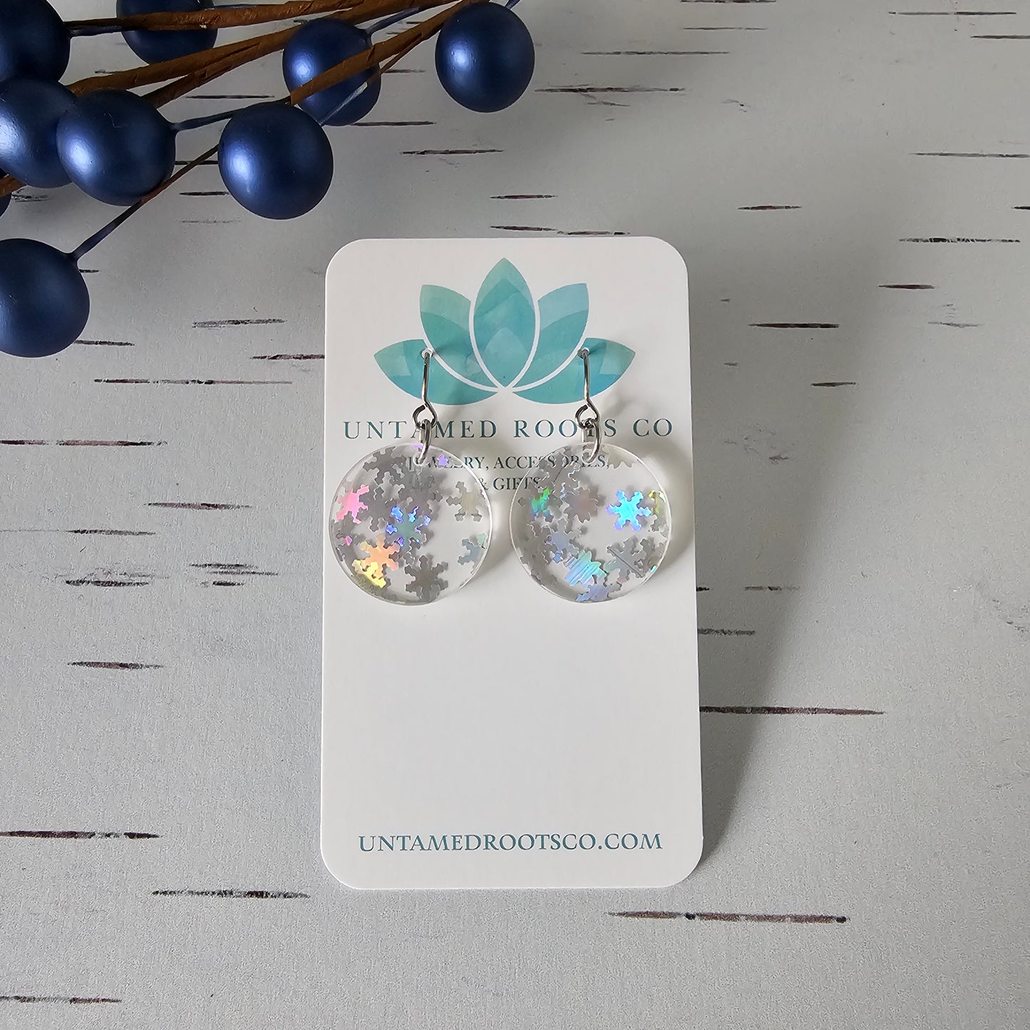 Iridescent Snowflake Earrings (8 styles)