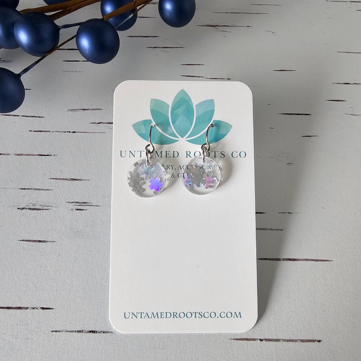Iridescent Snowflake Earrings (8 styles)