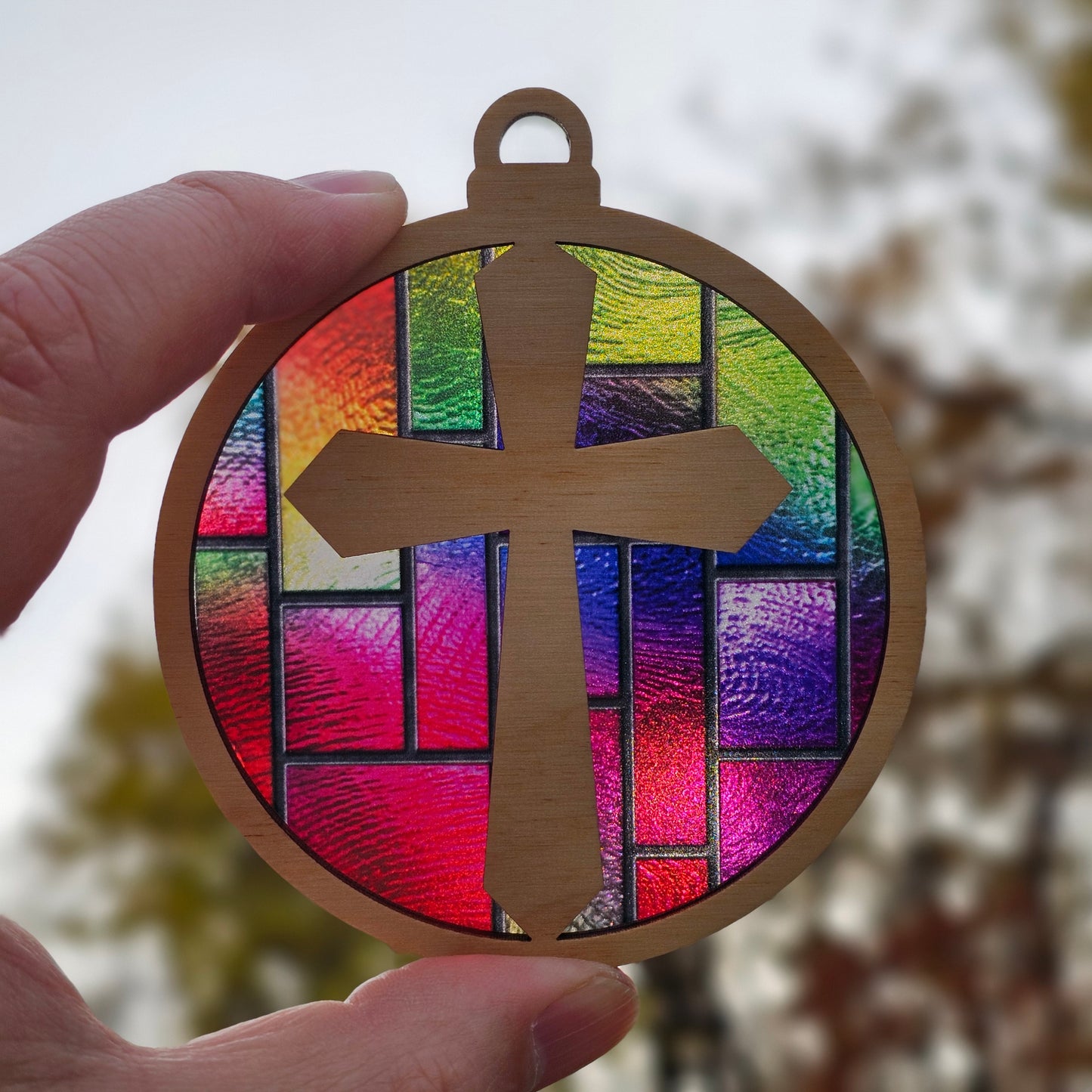 Cross- Rectangular Stained Glass