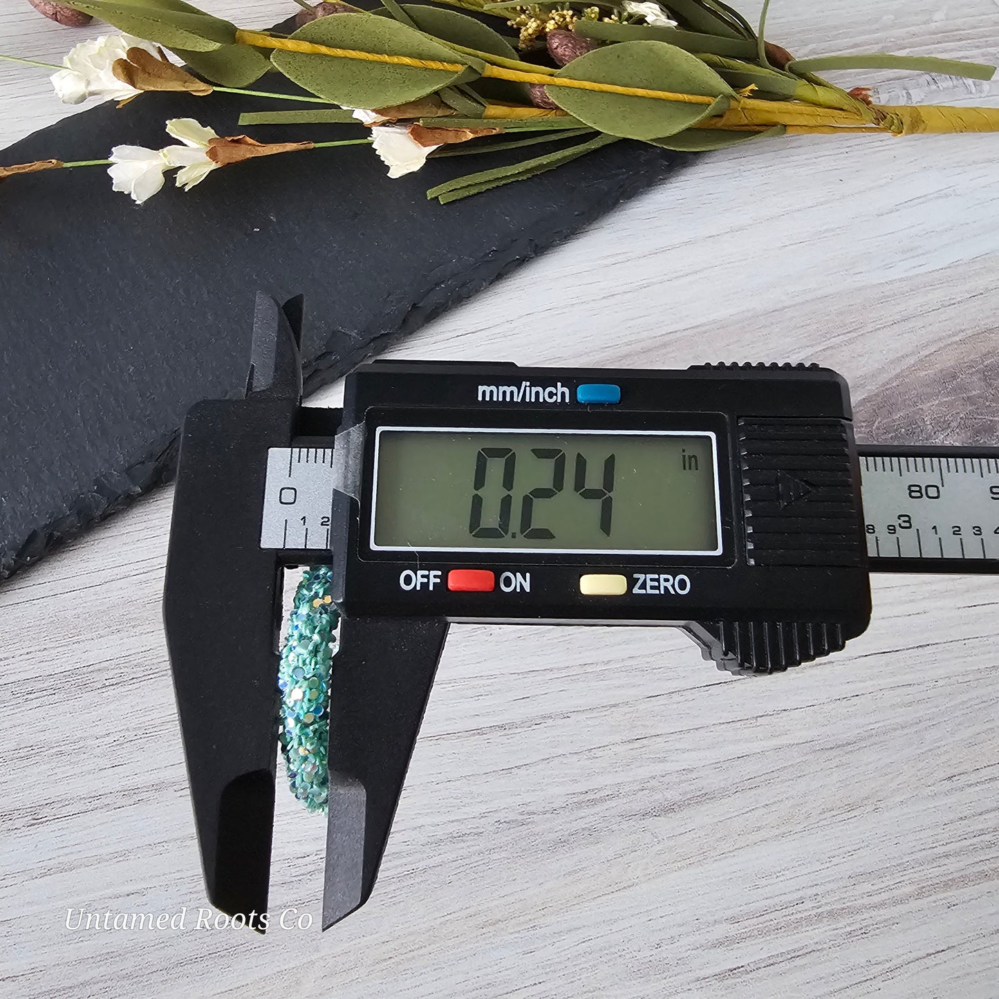 Seafoam Green Glitter Hoops