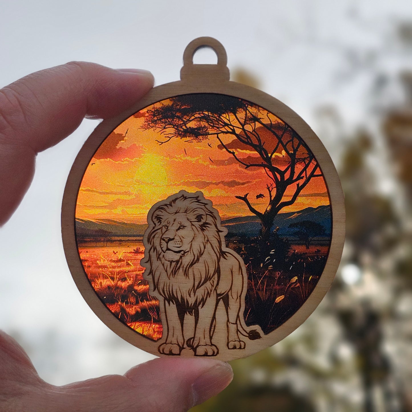 Lion- Savanna Sunset