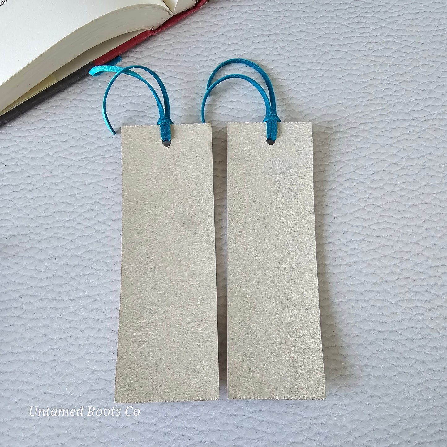 Colorful Daisies Leather Bookmark