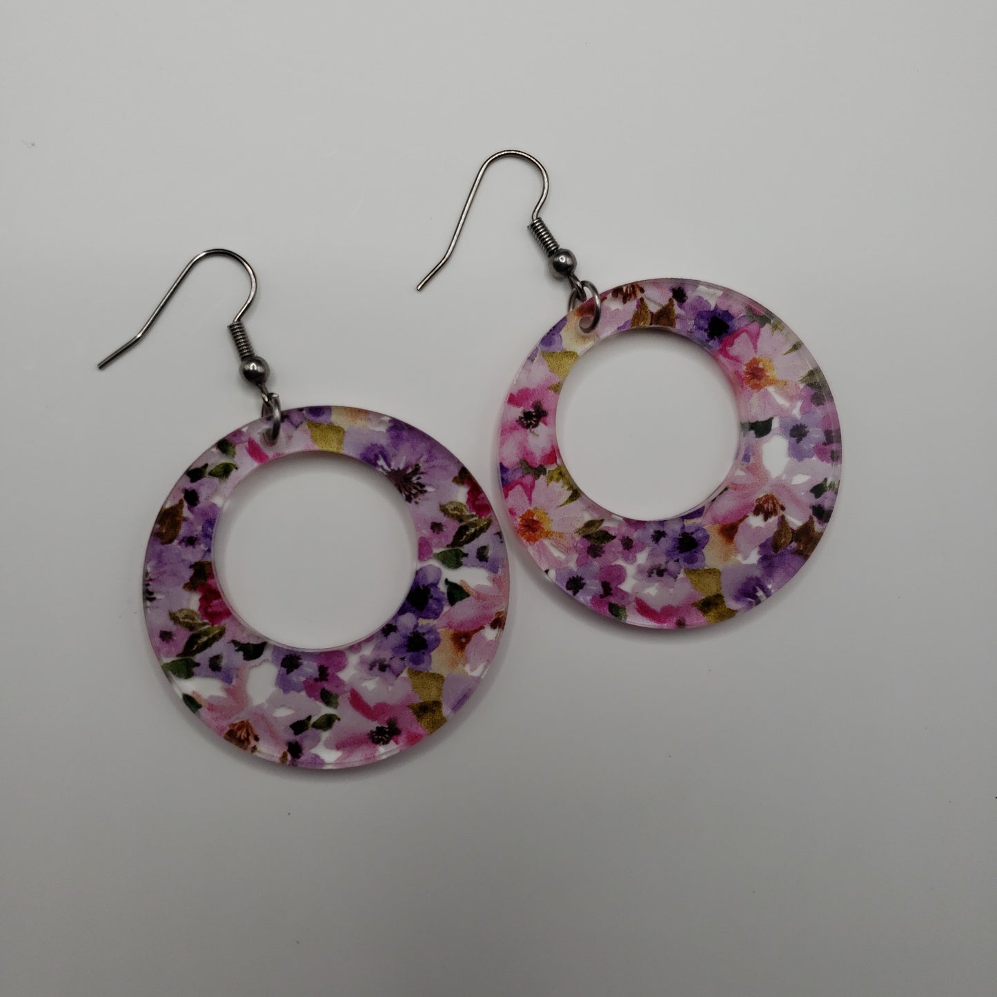 Pink Floral Earrings (8 styles)