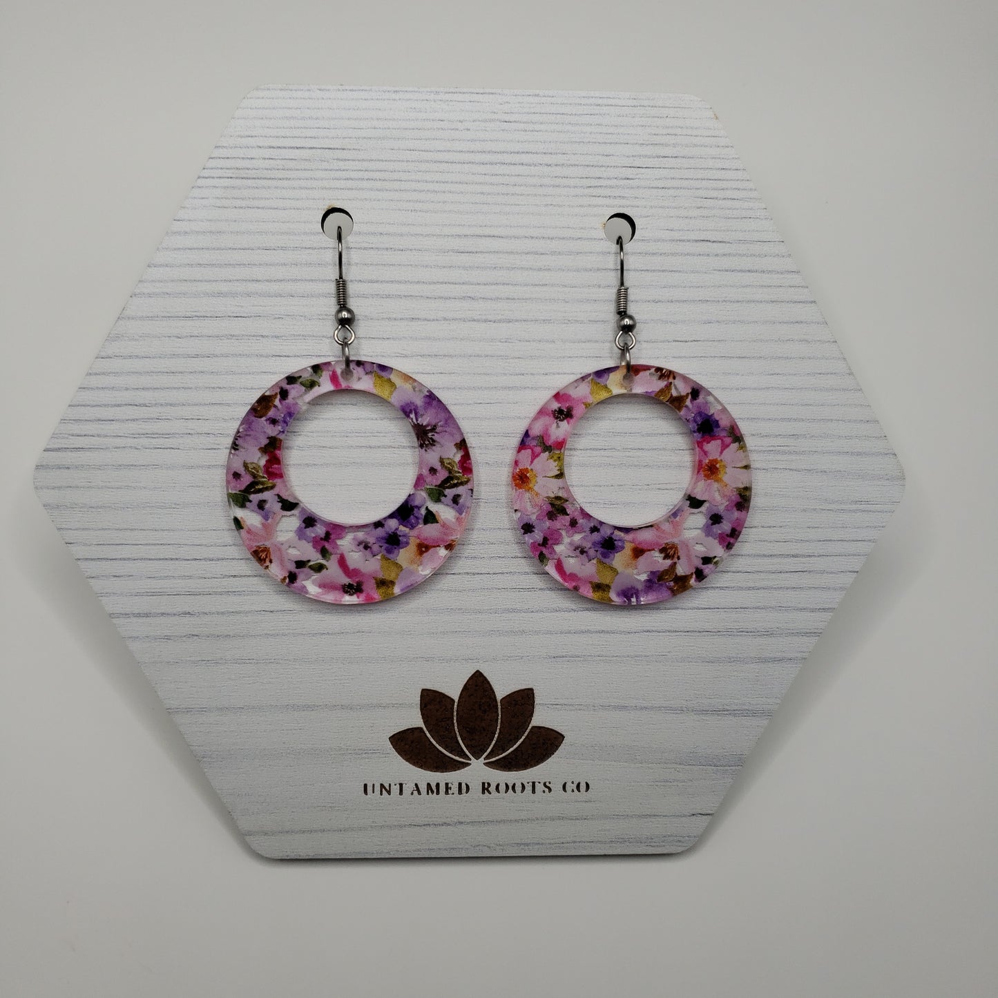 Pink Floral Earrings (8 styles)