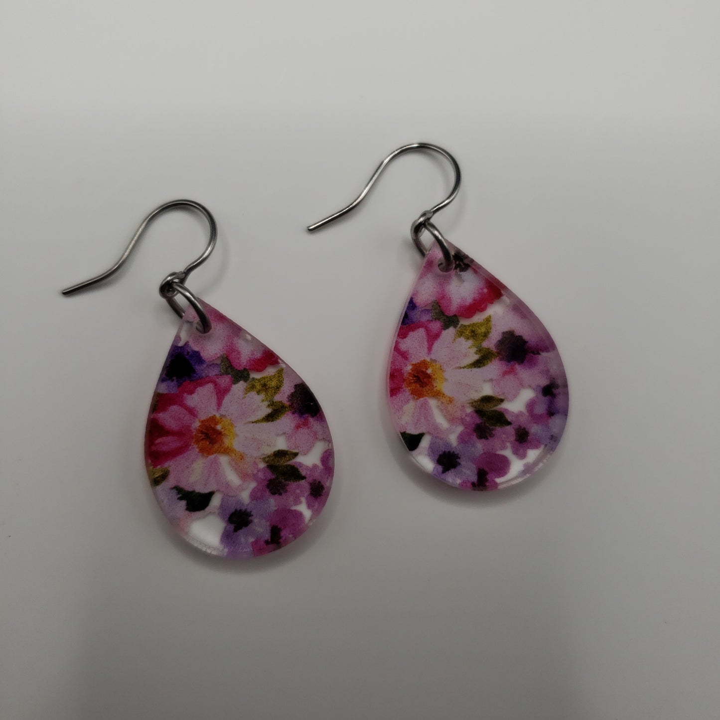 Pink Floral Earrings (8 styles)