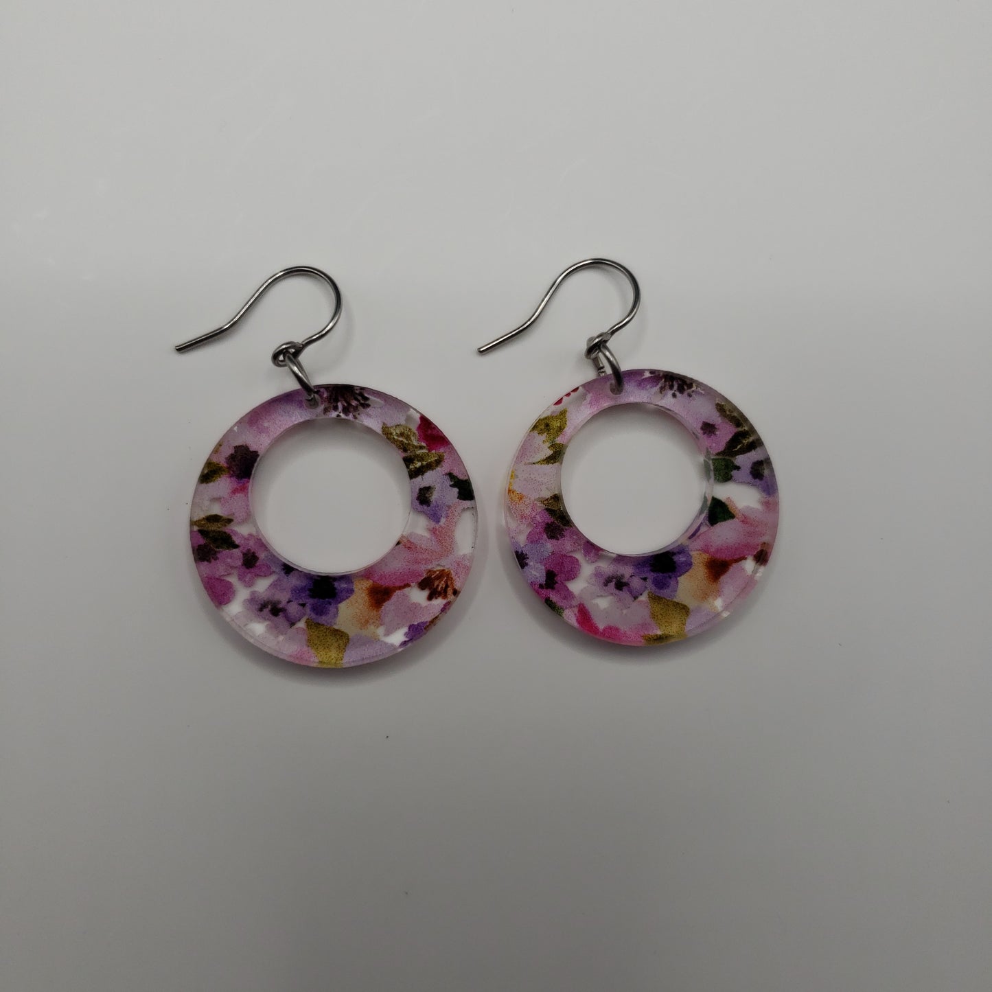 Pink Floral Earrings (8 styles)