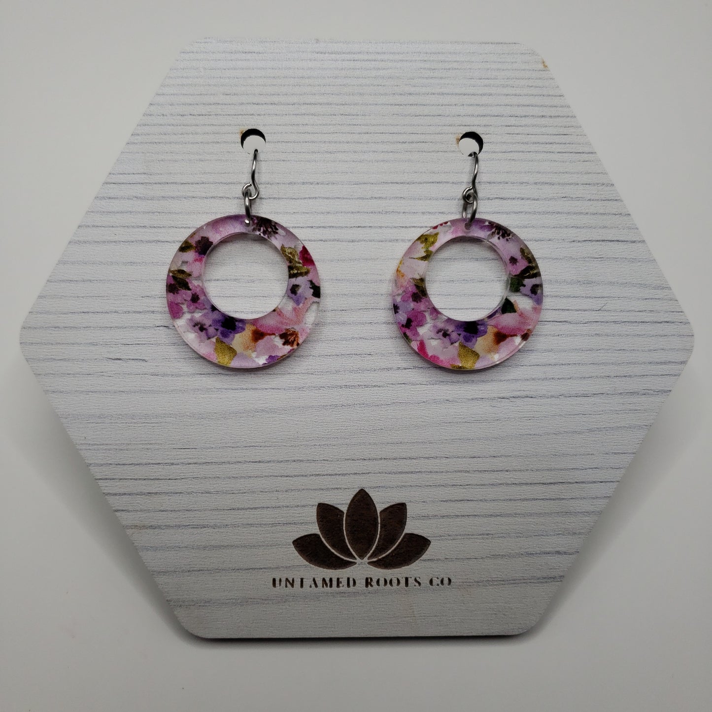 Pink Floral Earrings (8 styles)